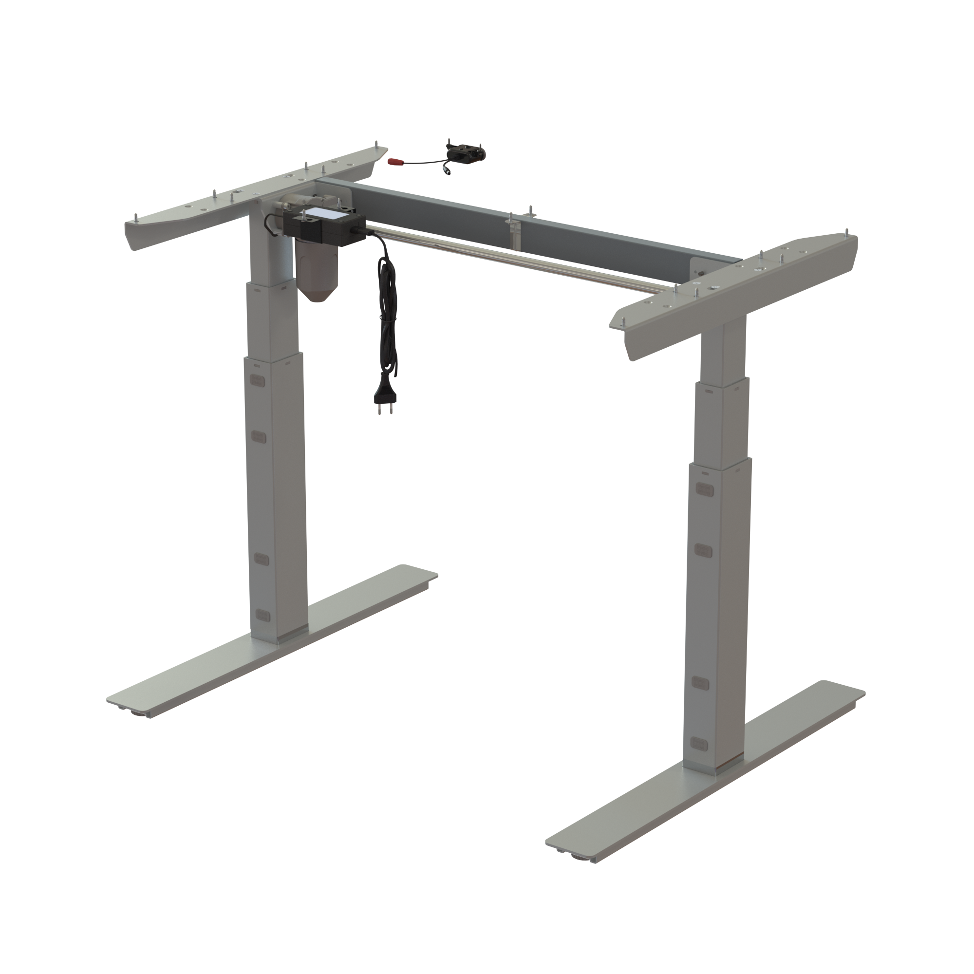 Ergonomic desk frame | Width 092 cm | Silver