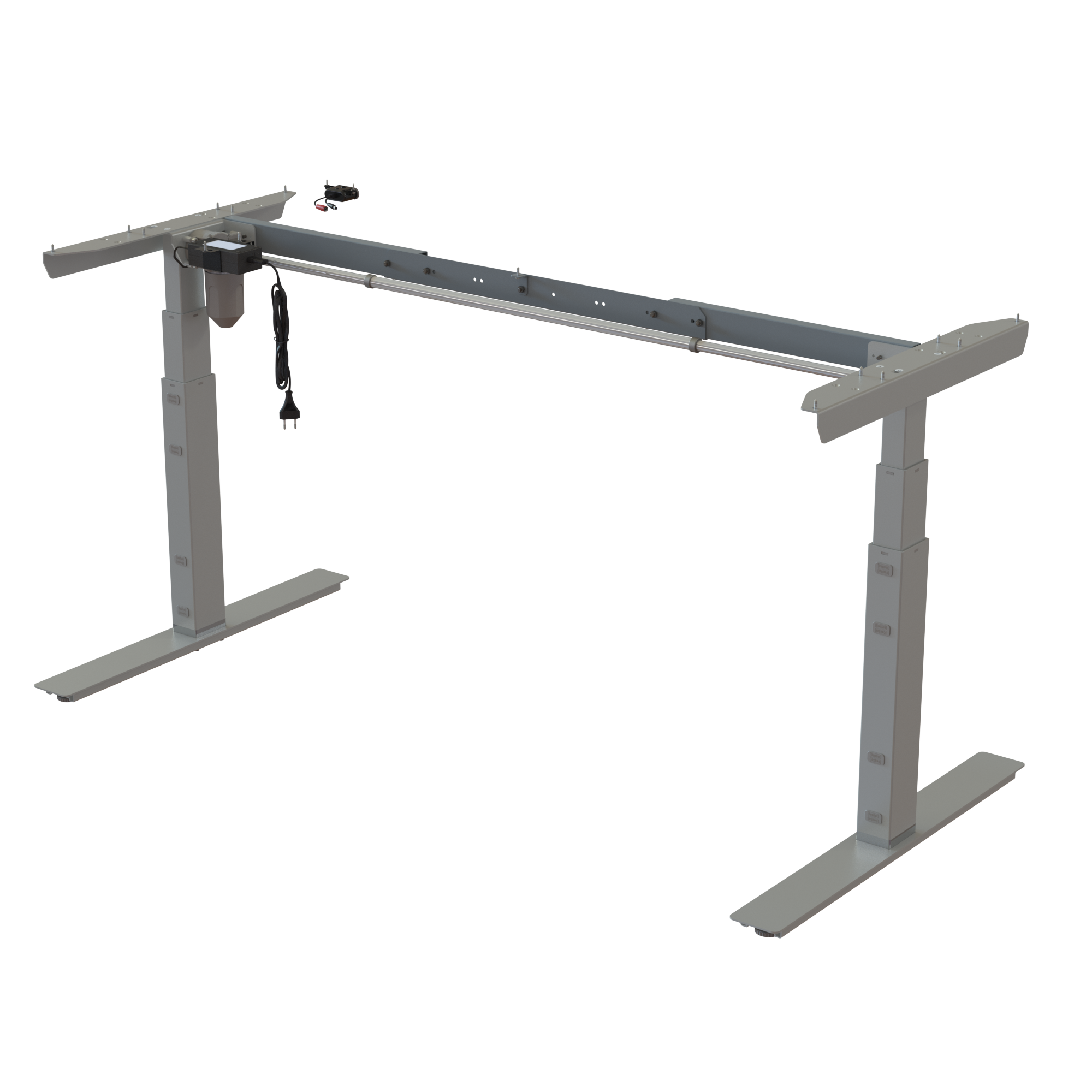 Ergonomic desk frame | Width 112-152 cm | Silver