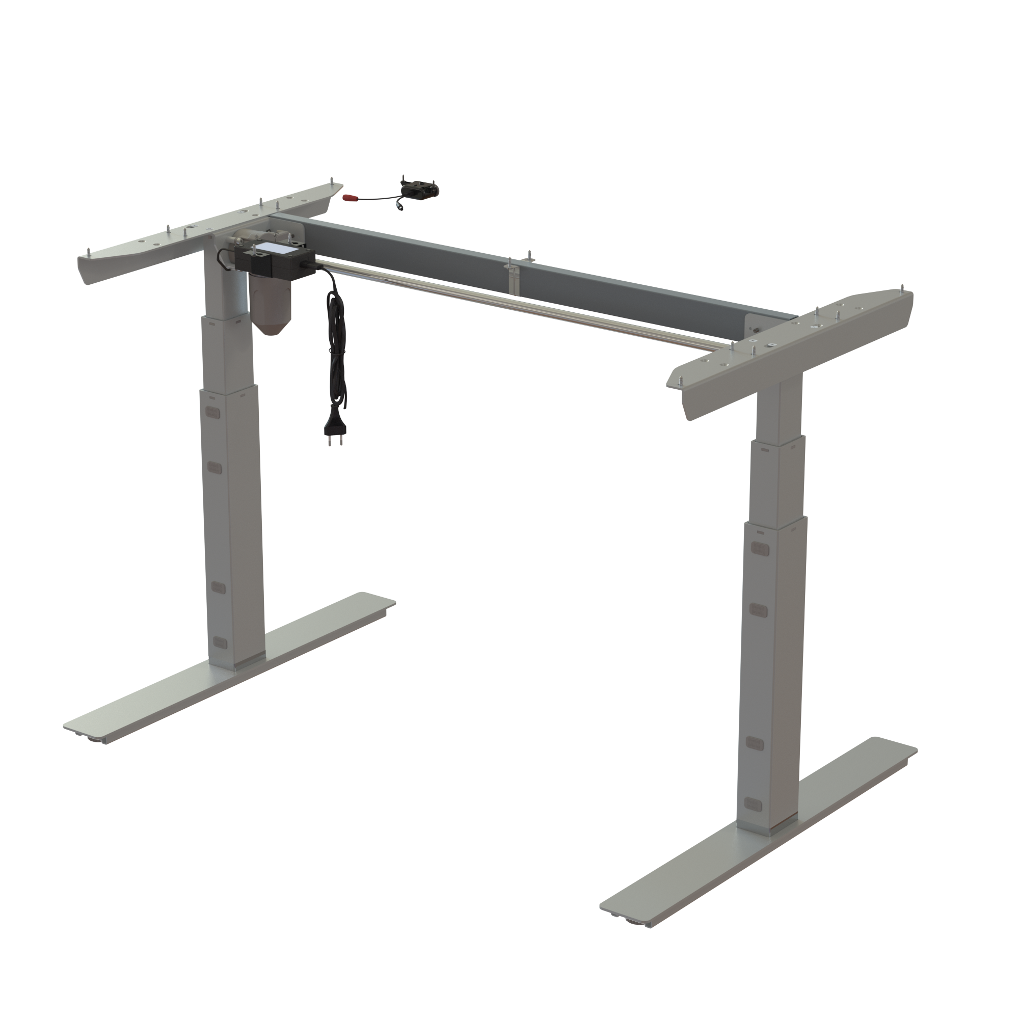 Ergonomic desk frame | Width 112 cm | Silver