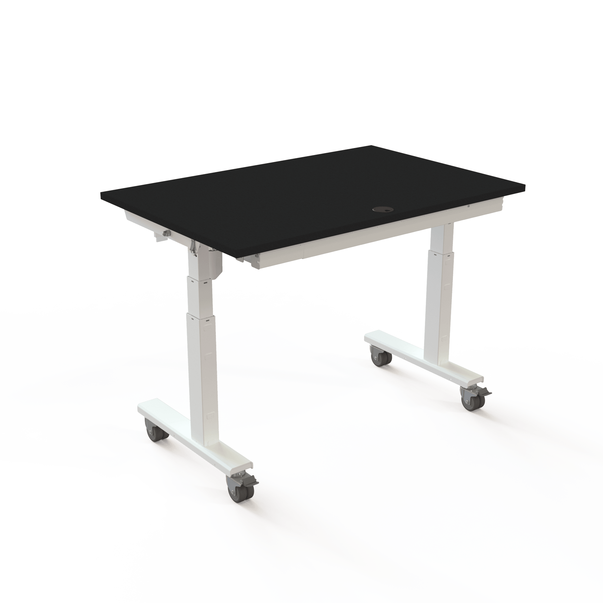 Ergonomic desk | 120x80 cm | Black  with white frame