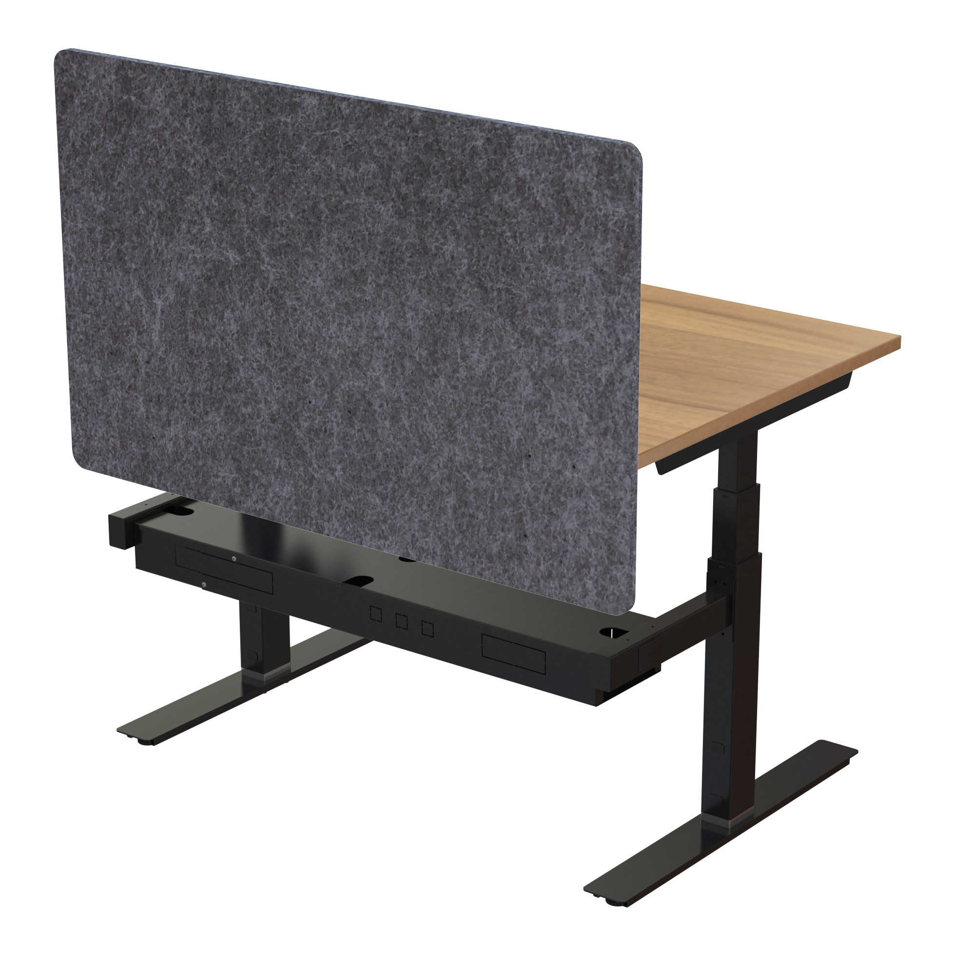 Ergonomic desk | 120x80 cm | Walnut with black frame