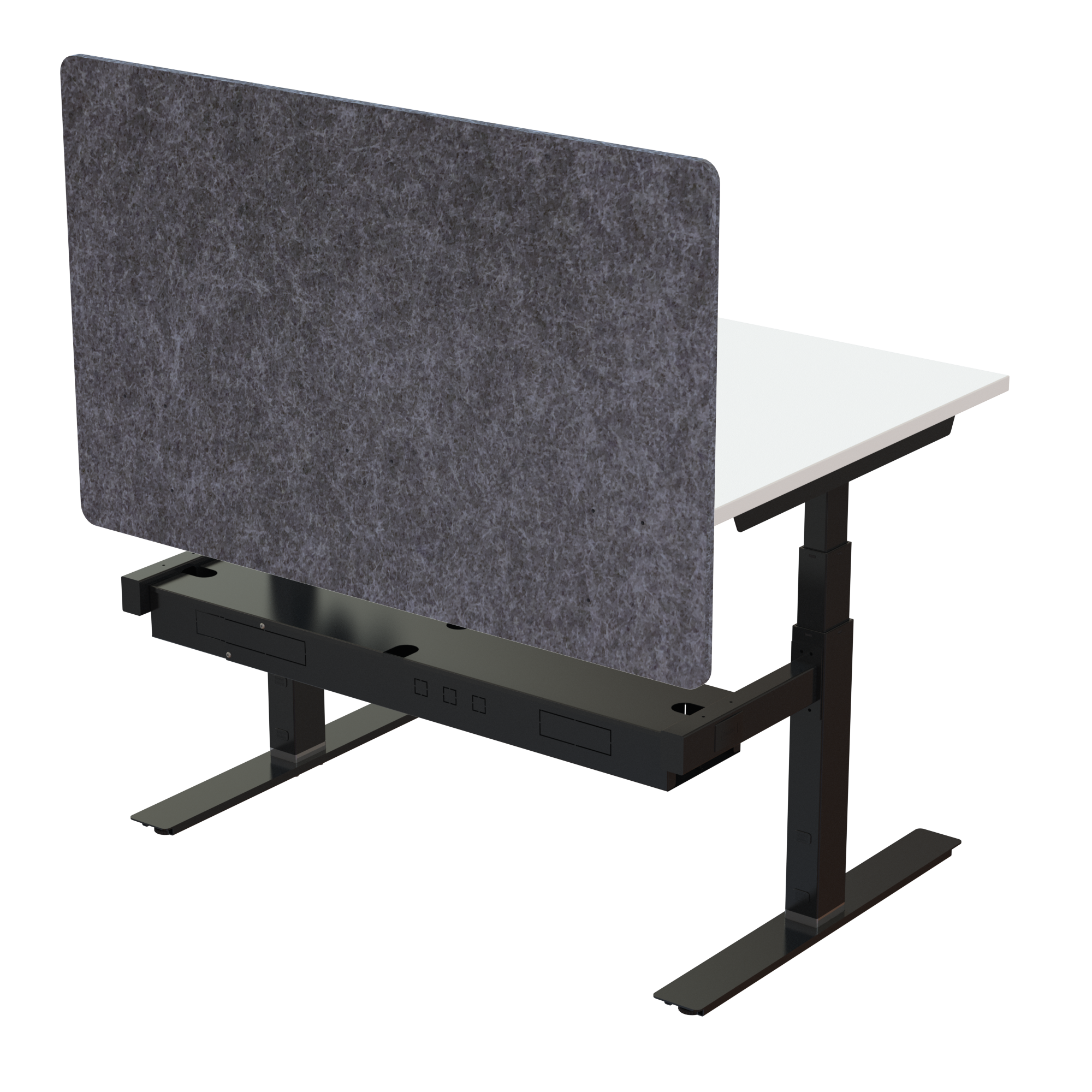 Ergonomic desk | 120x80 cm | White with black frame