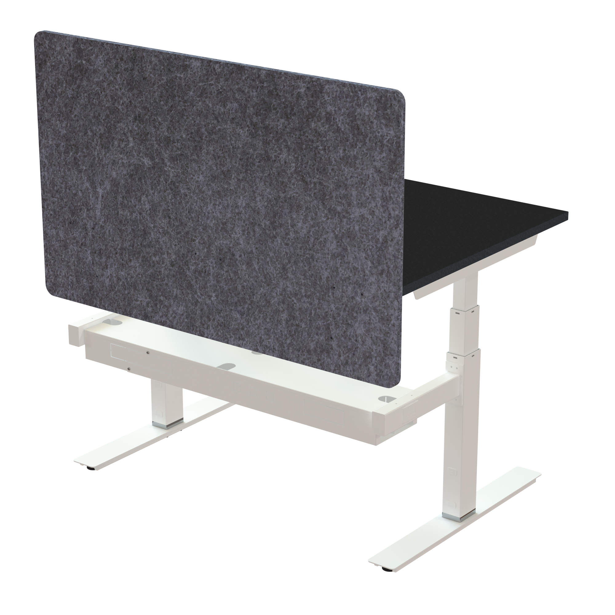 Ergonomic desk | 120x80 cm | Black  with white frame