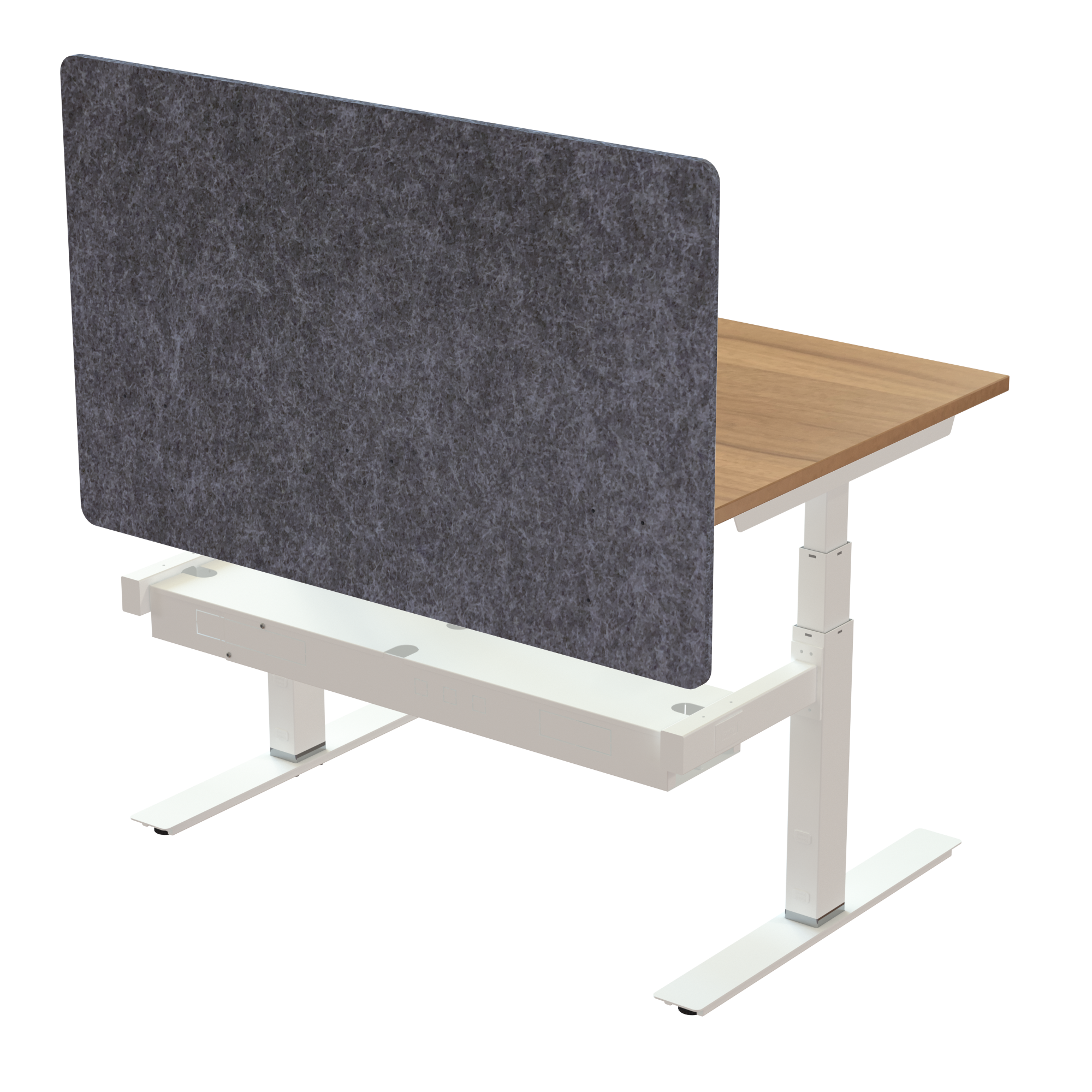 Ergonomic desk | 120x80 cm | Walnut with white frame