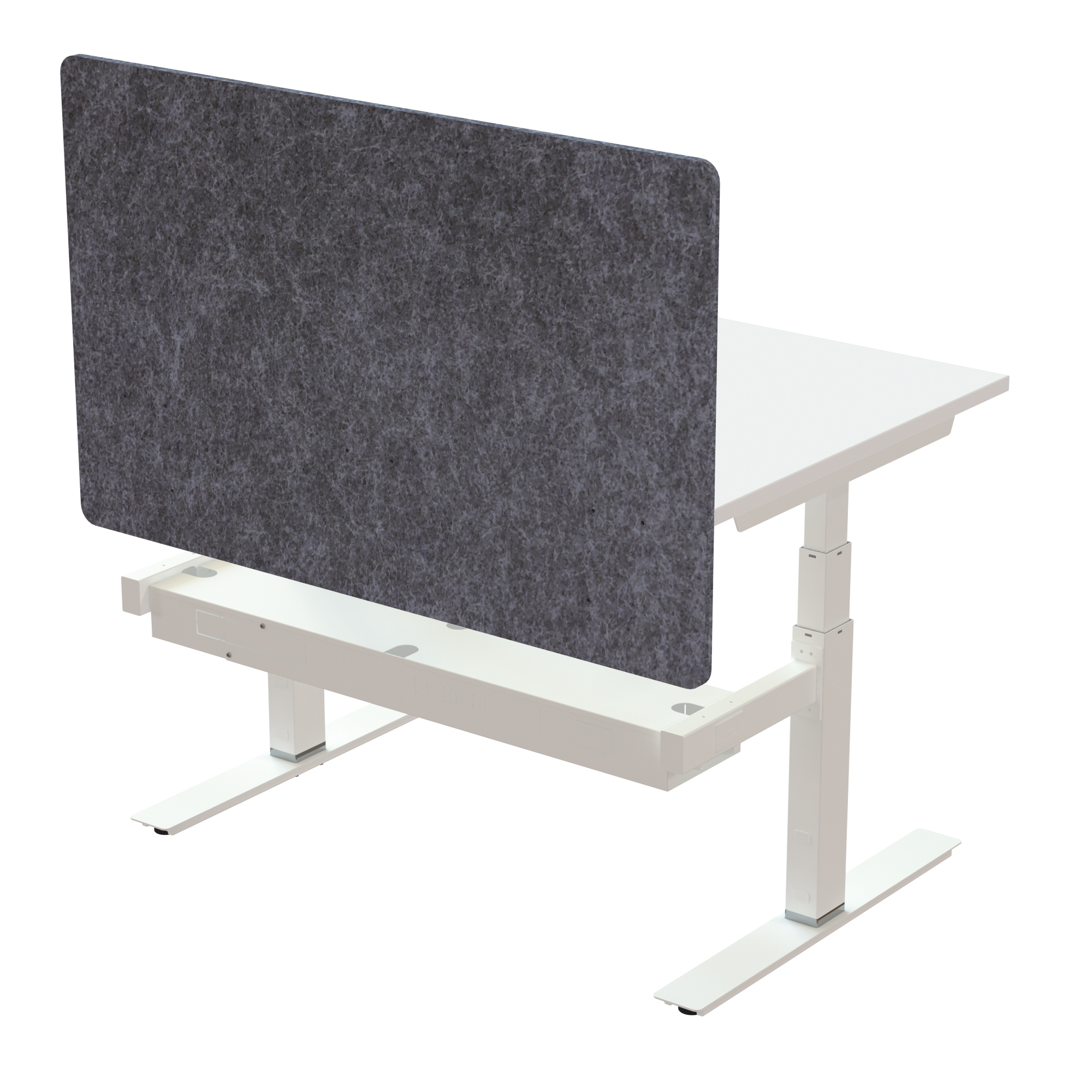 Ergonomic desk | 120x80 cm | White with white frame