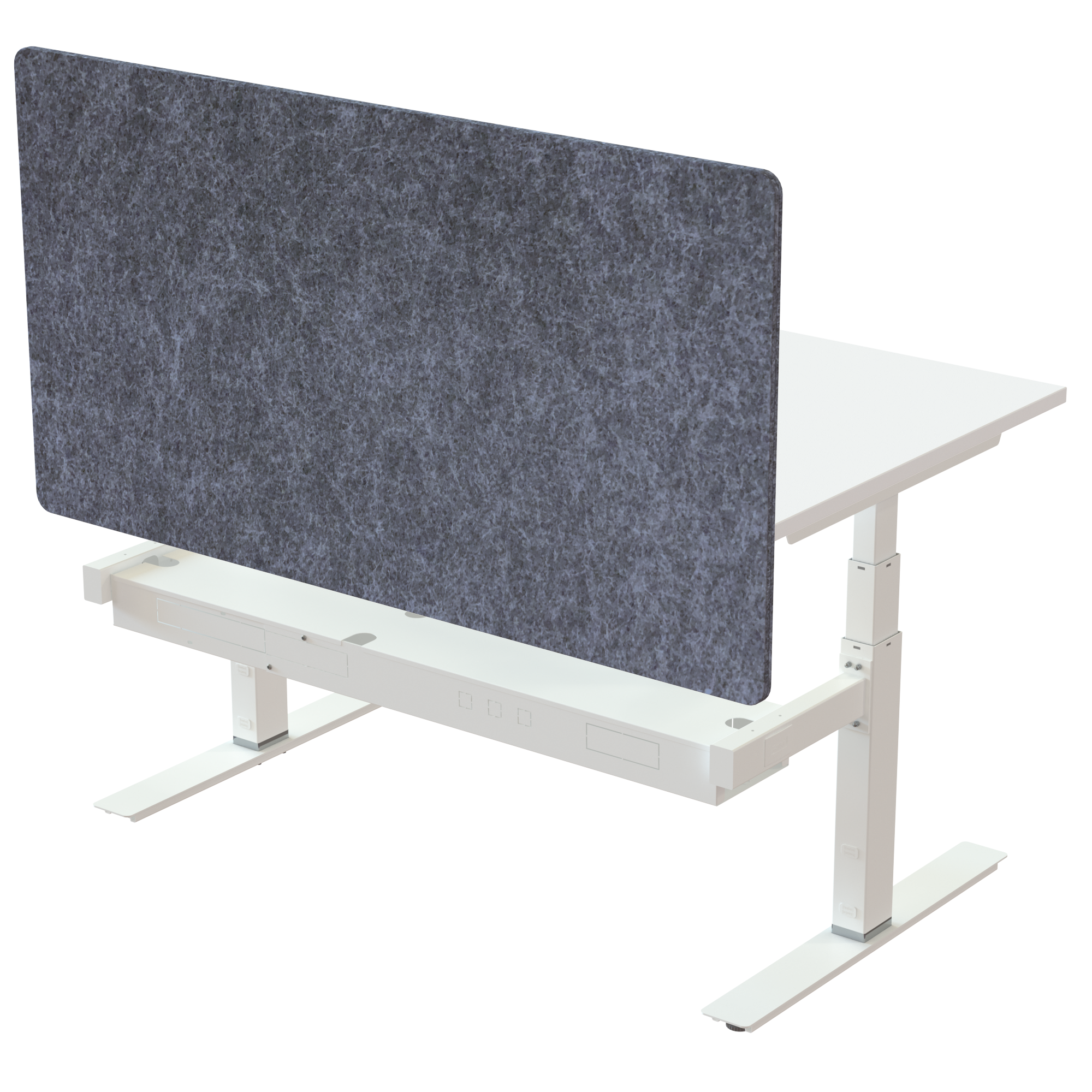 Ergonomic desk | 140x80 cm | White with white frame