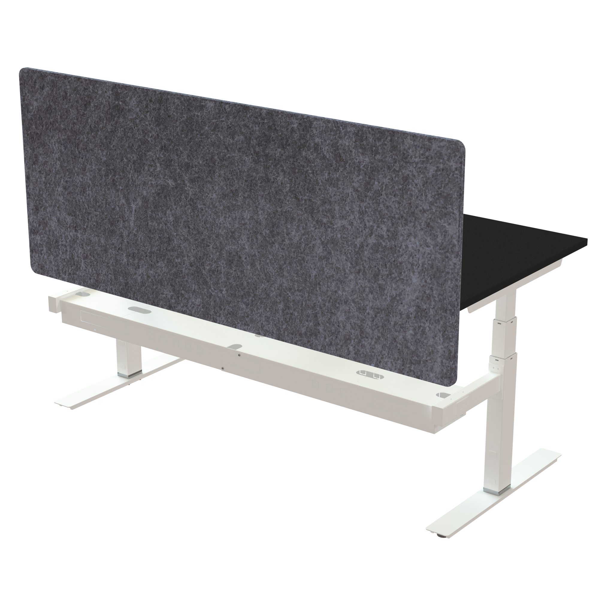 Ergonomic desk | 180x80 cm | Black  with white frame