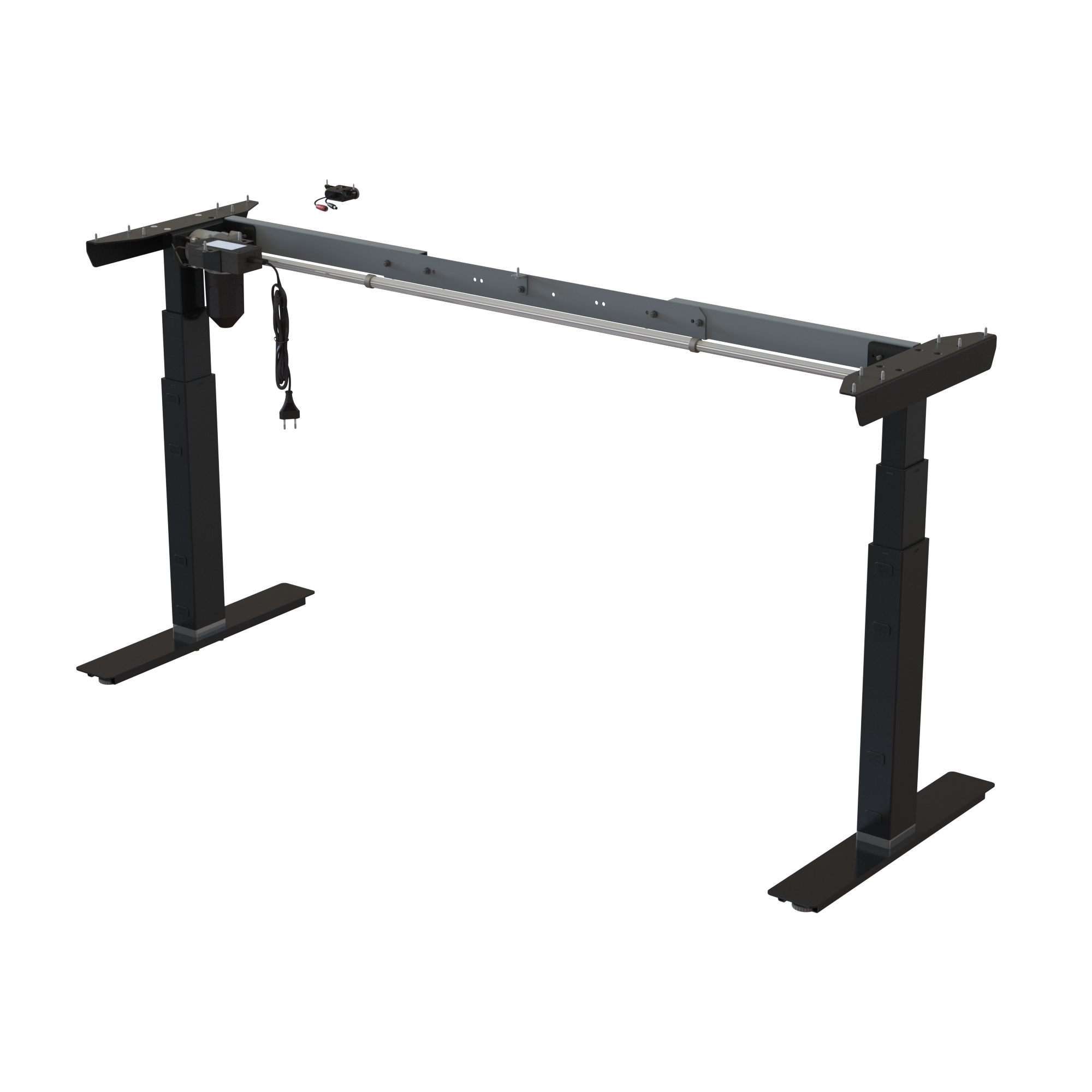 Ergonomic desk frame | Width 112-152 cm | Black 