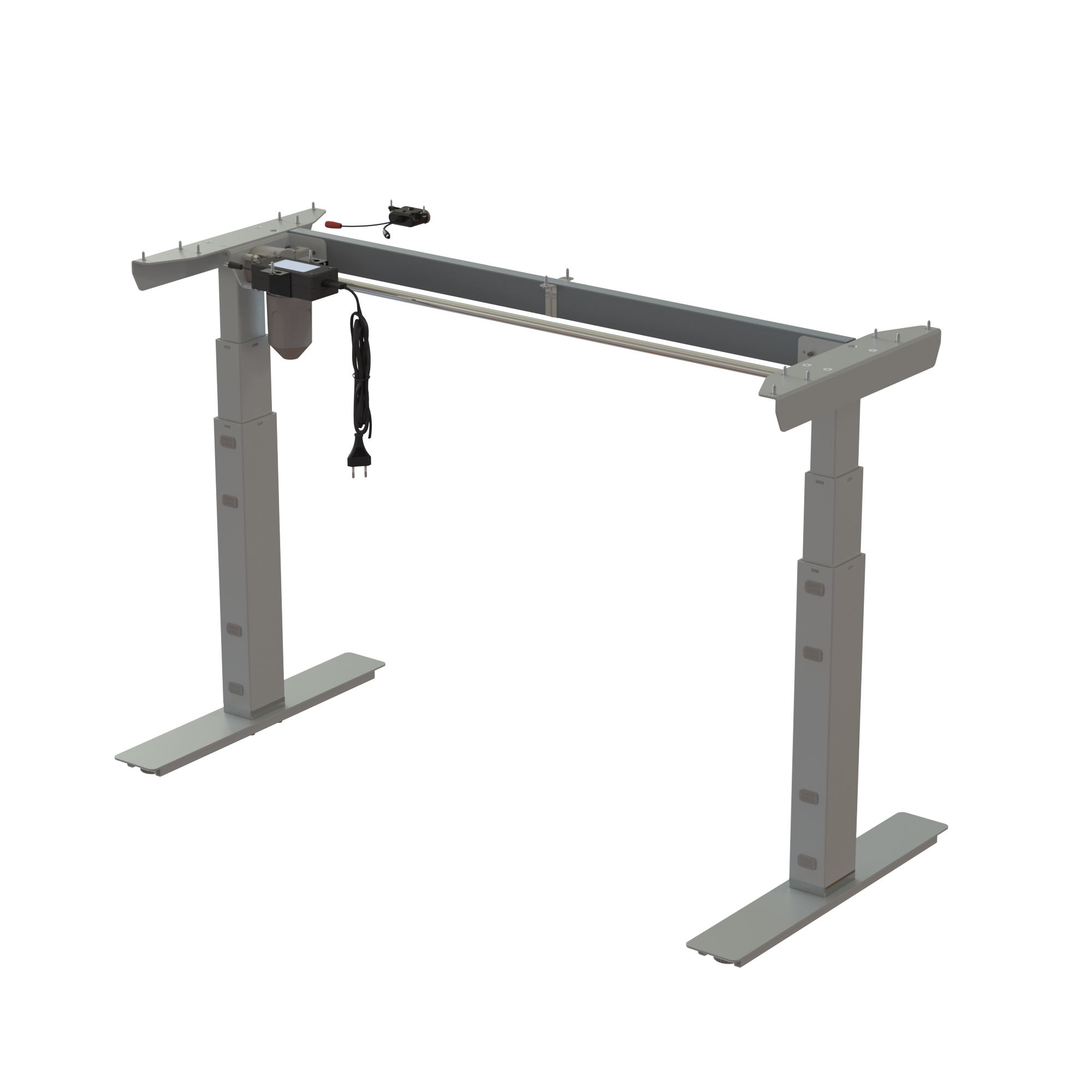 Ergonomic desk frame | Width 112 cm | Silver
