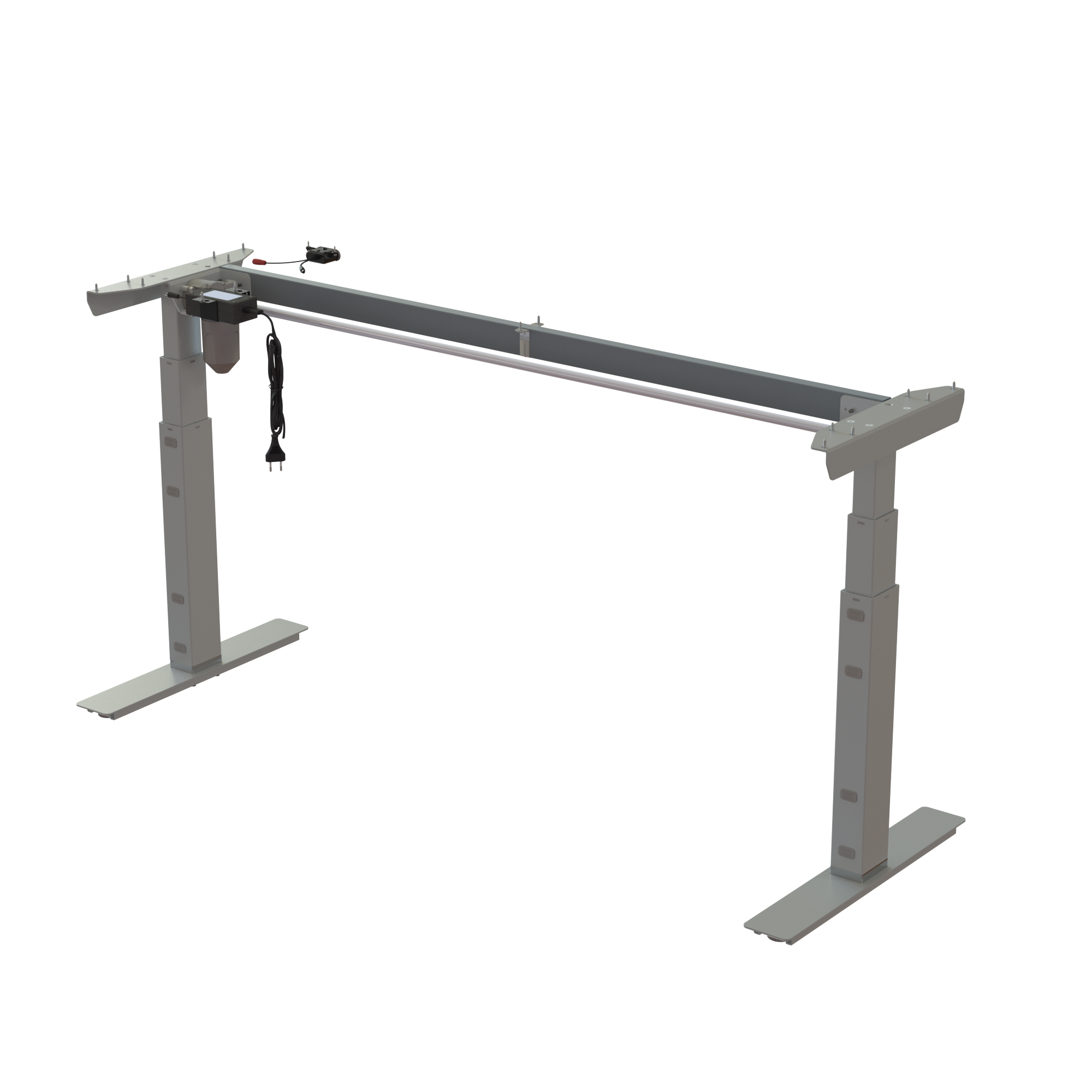 Ergonomic desk frame | Width 152 cm | Silver