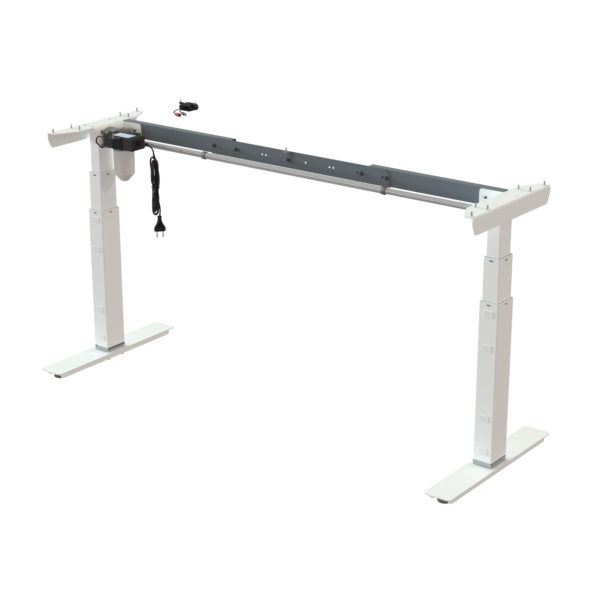 Ergonomic desk frame | Width 112-152 cm | White