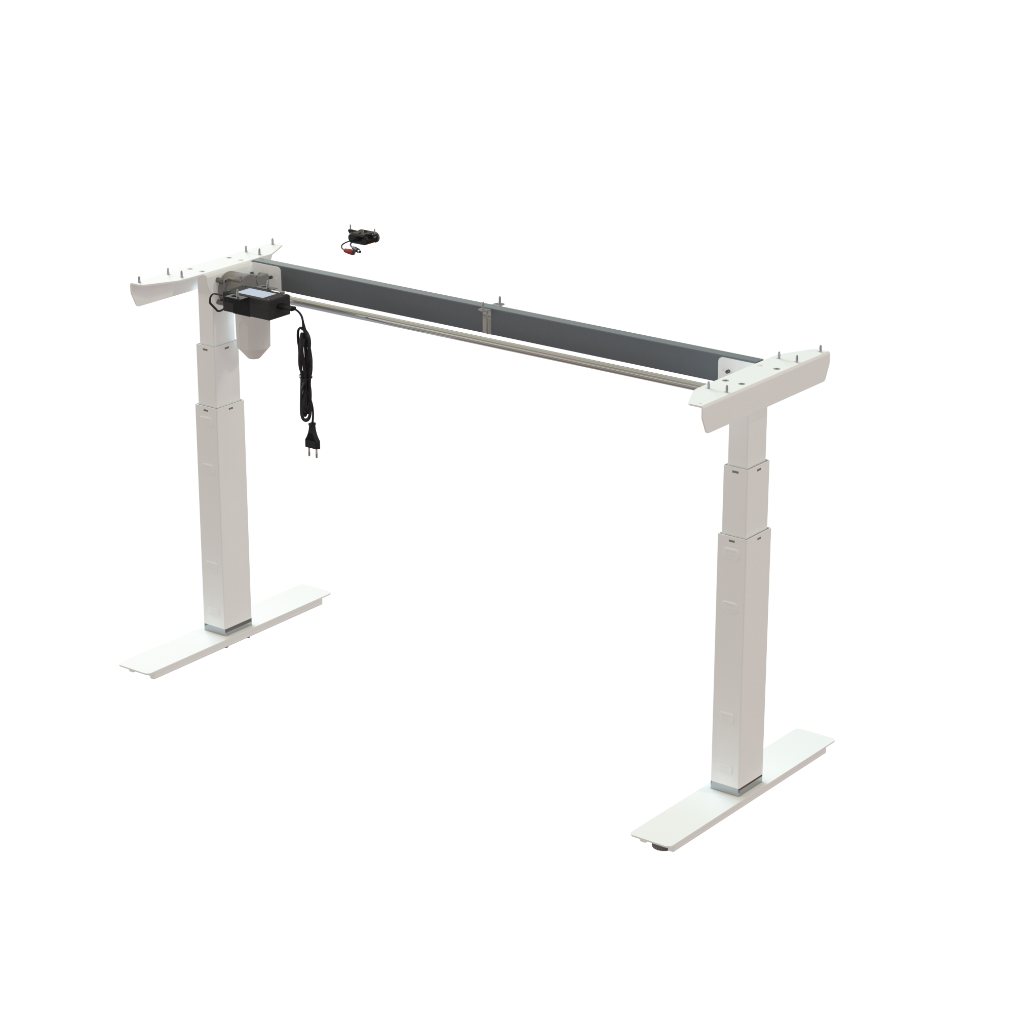 Ergonomic desk frame | Width 129 cm | White
