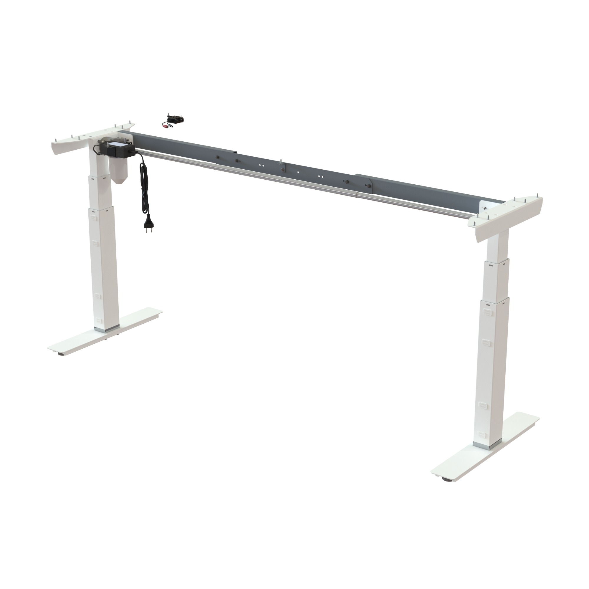 Ergonomic desk frame | Width 132-172 cm | White