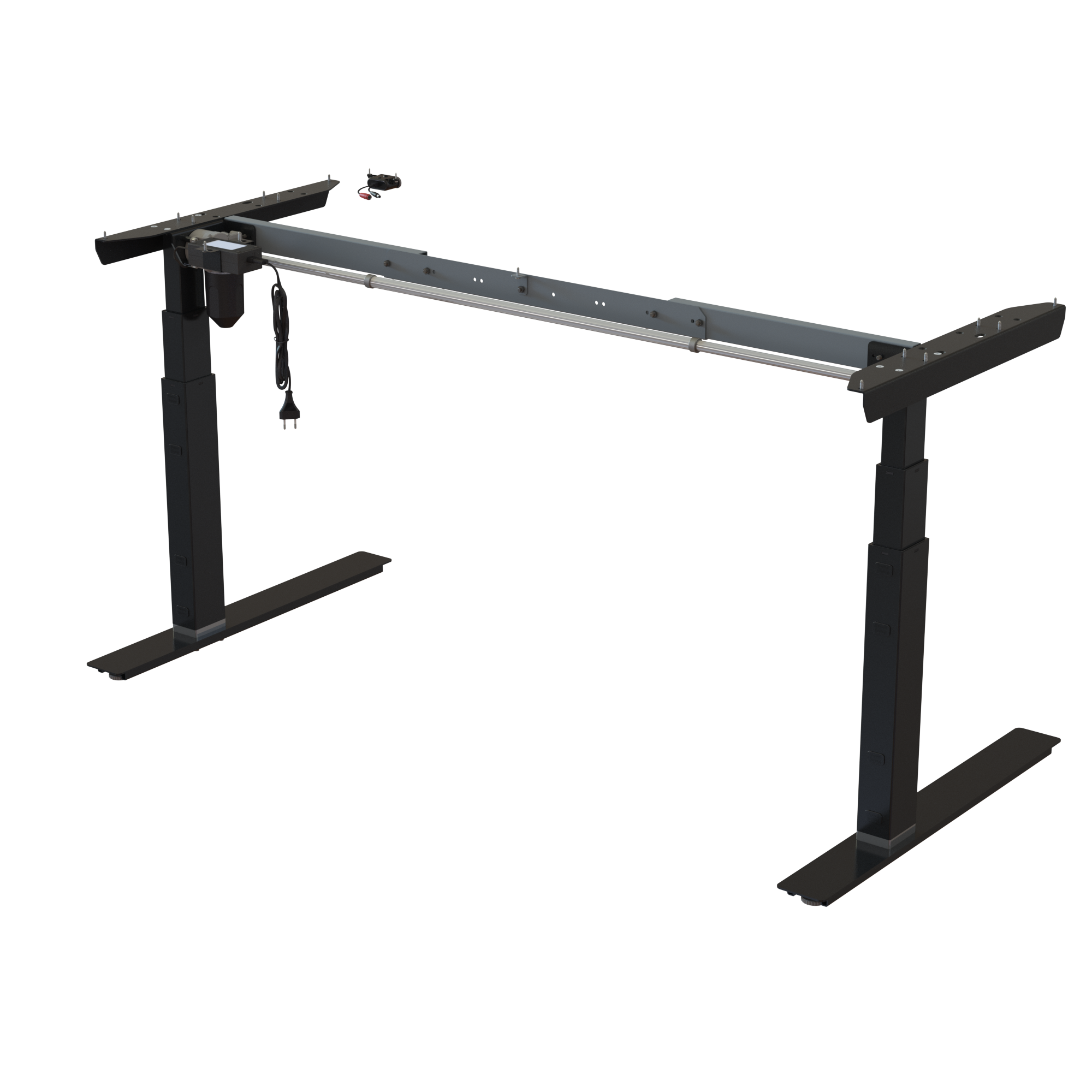 Ergonomic desk frame | Width 112-152 cm | Black 