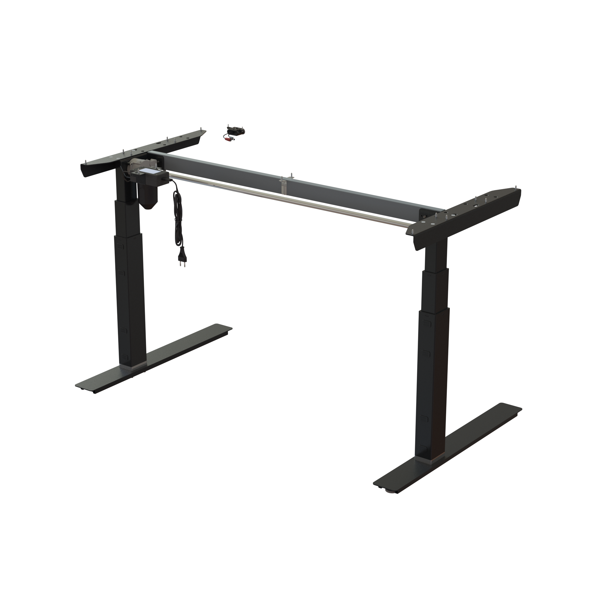 Ergonomic desk frame | Width 129 cm | Black 