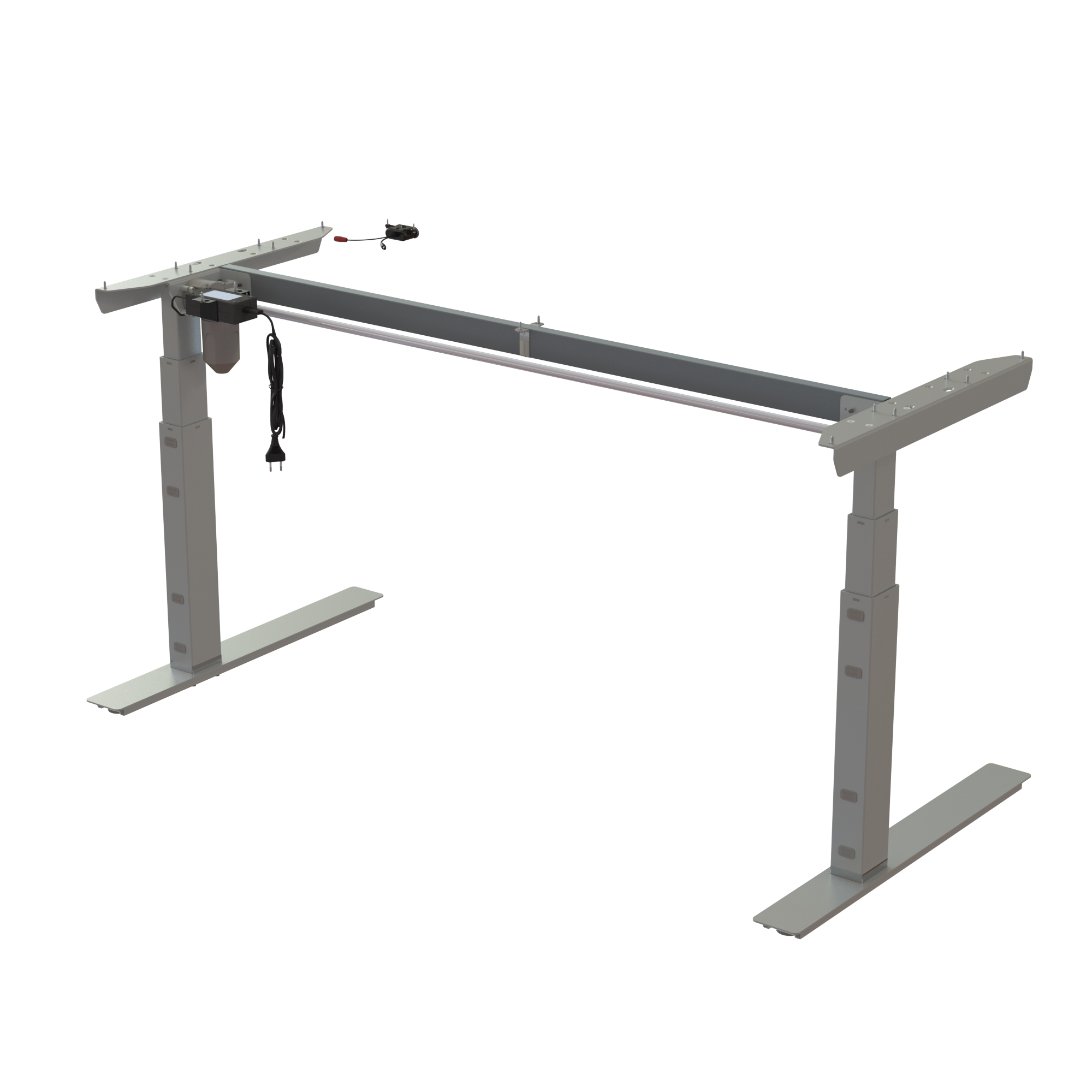 Ergonomic desk frame | Width 152 cm | Silver