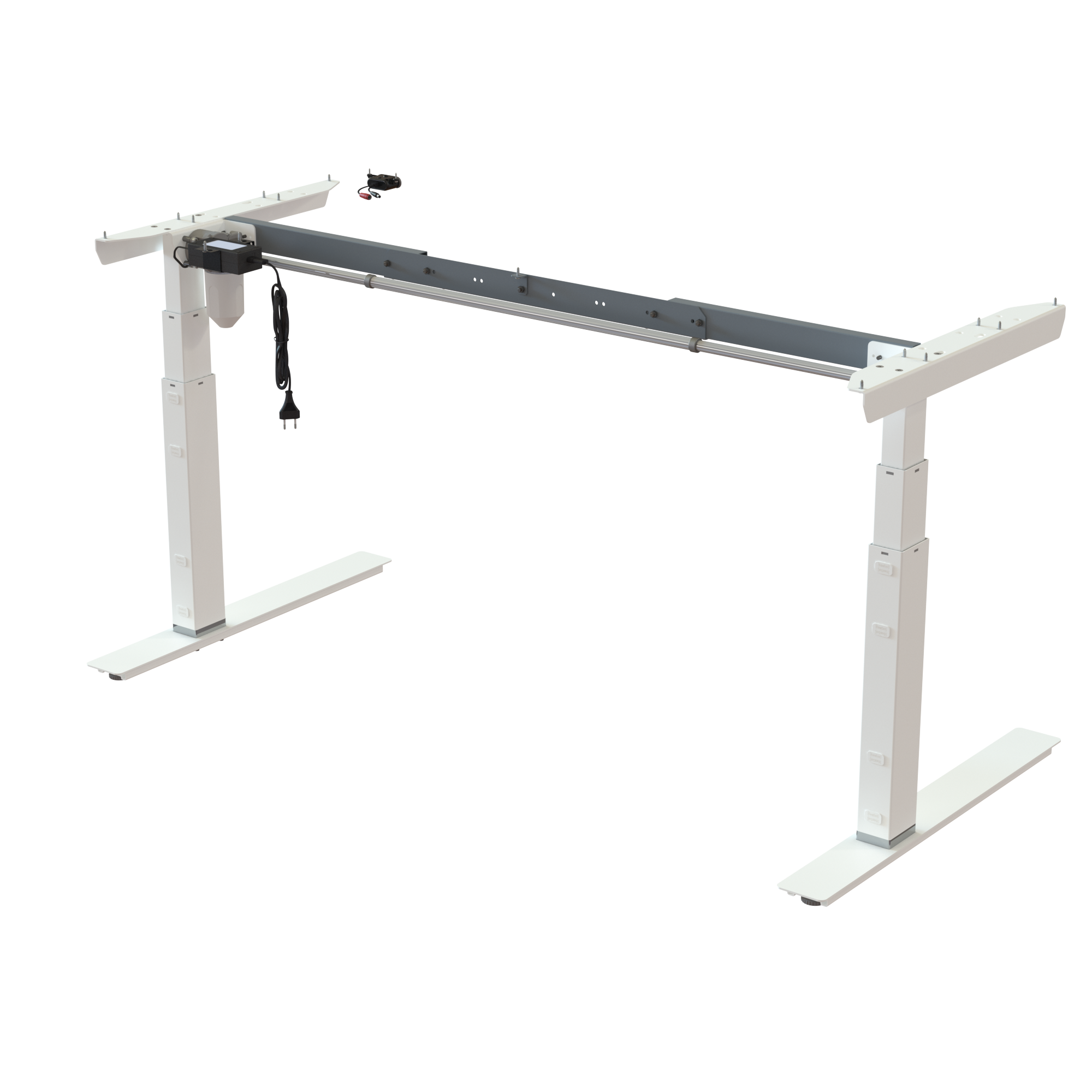 Ergonomic desk frame | Width 112-152 cm | White