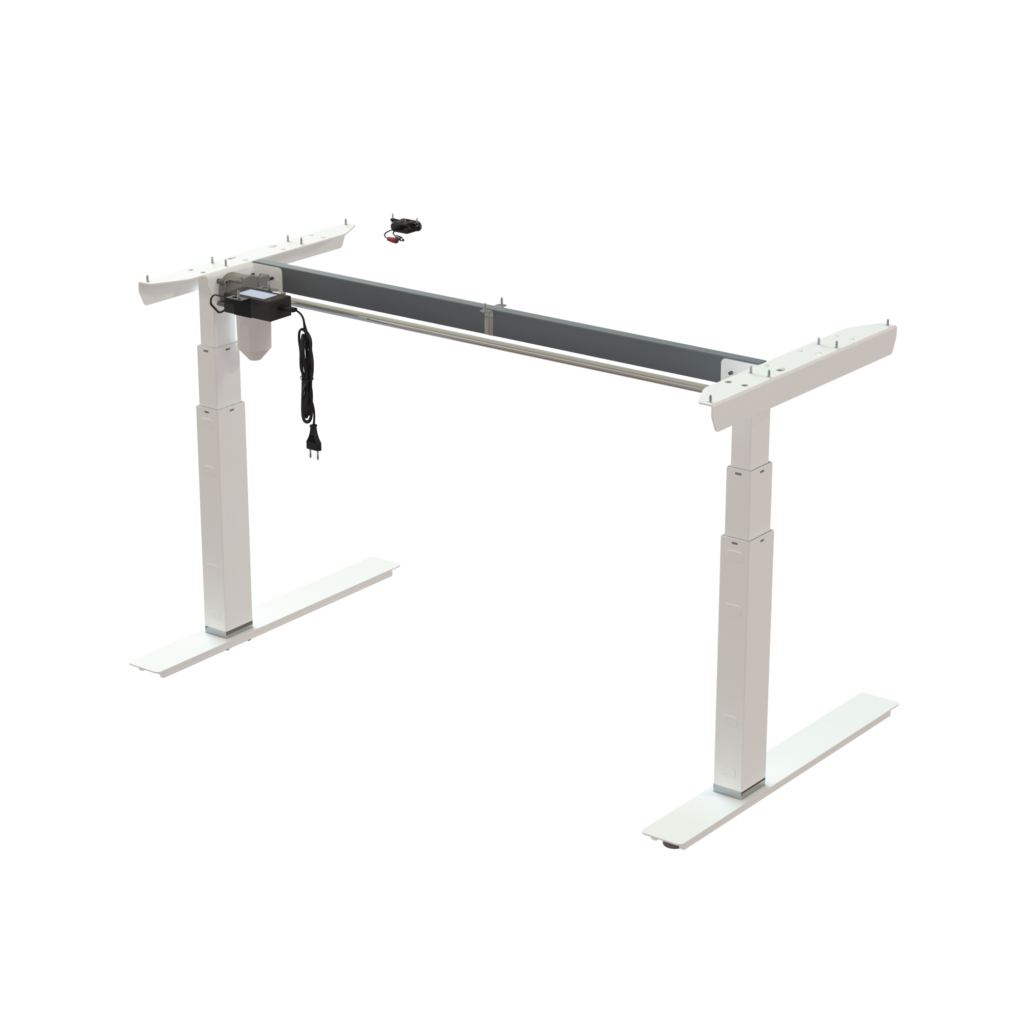 Ergonomic desk frame | Width 129 cm | White