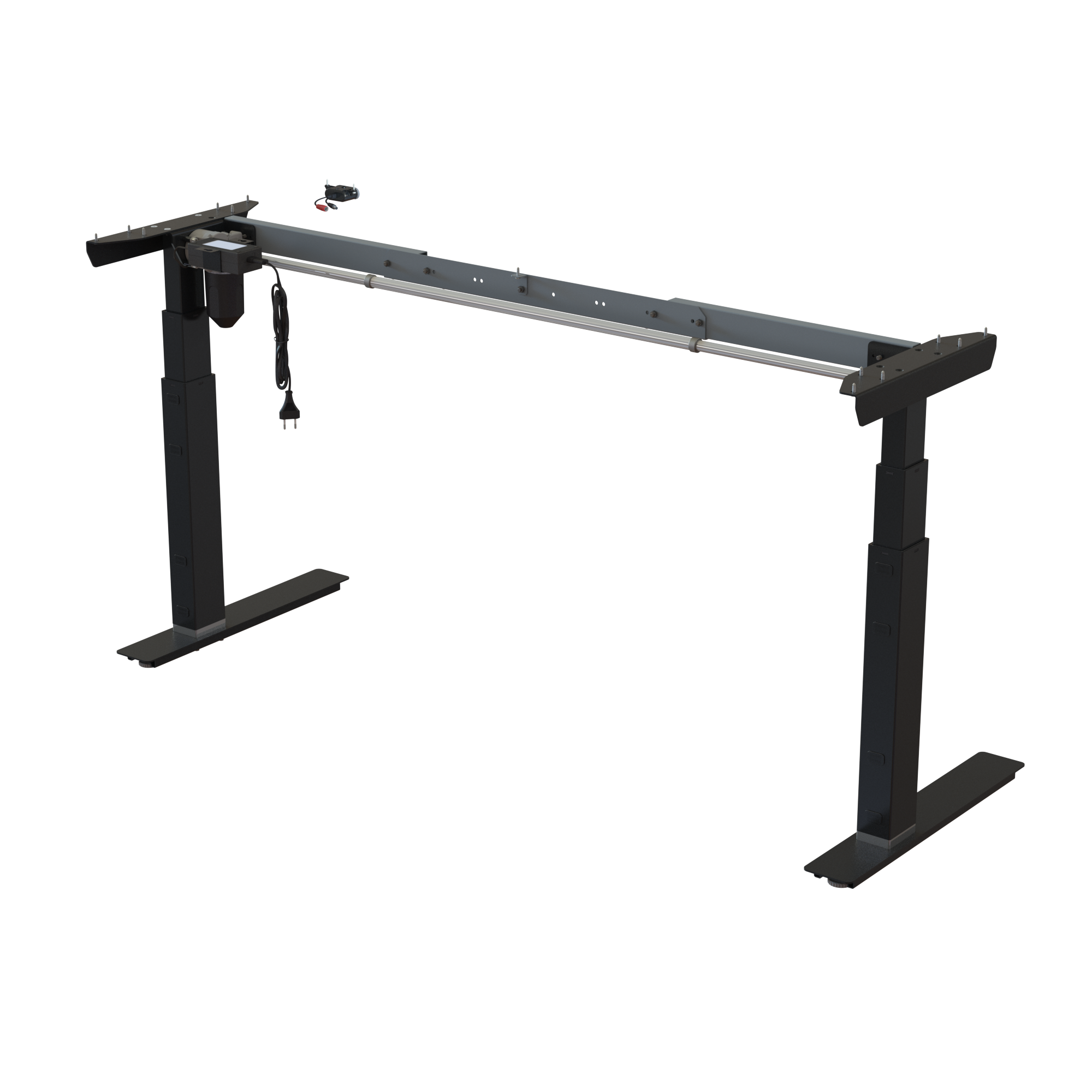 Ergonomic desk frame | Width 112-152 cm | Black 