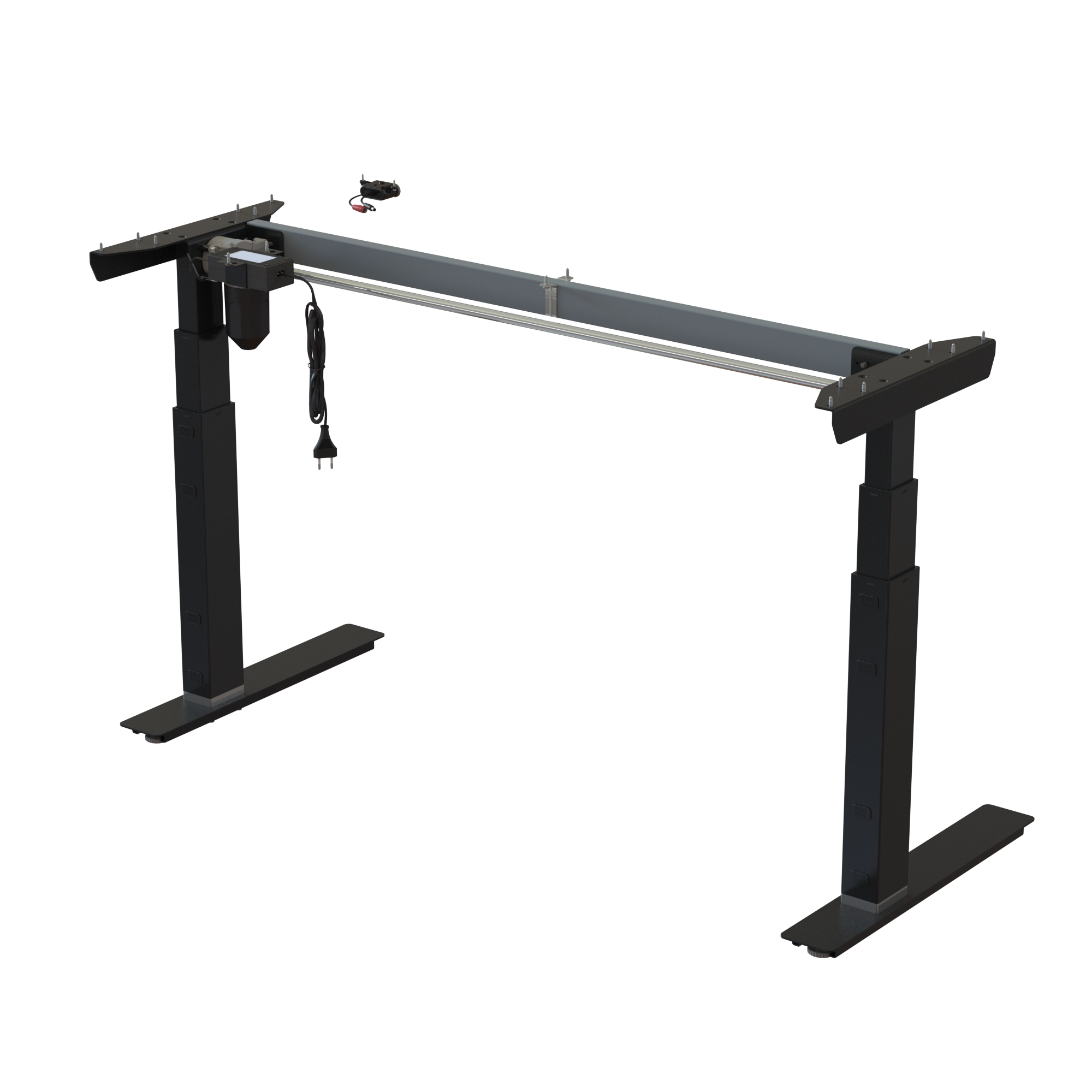 Ergonomic desk frame | Width 129 cm | Black 