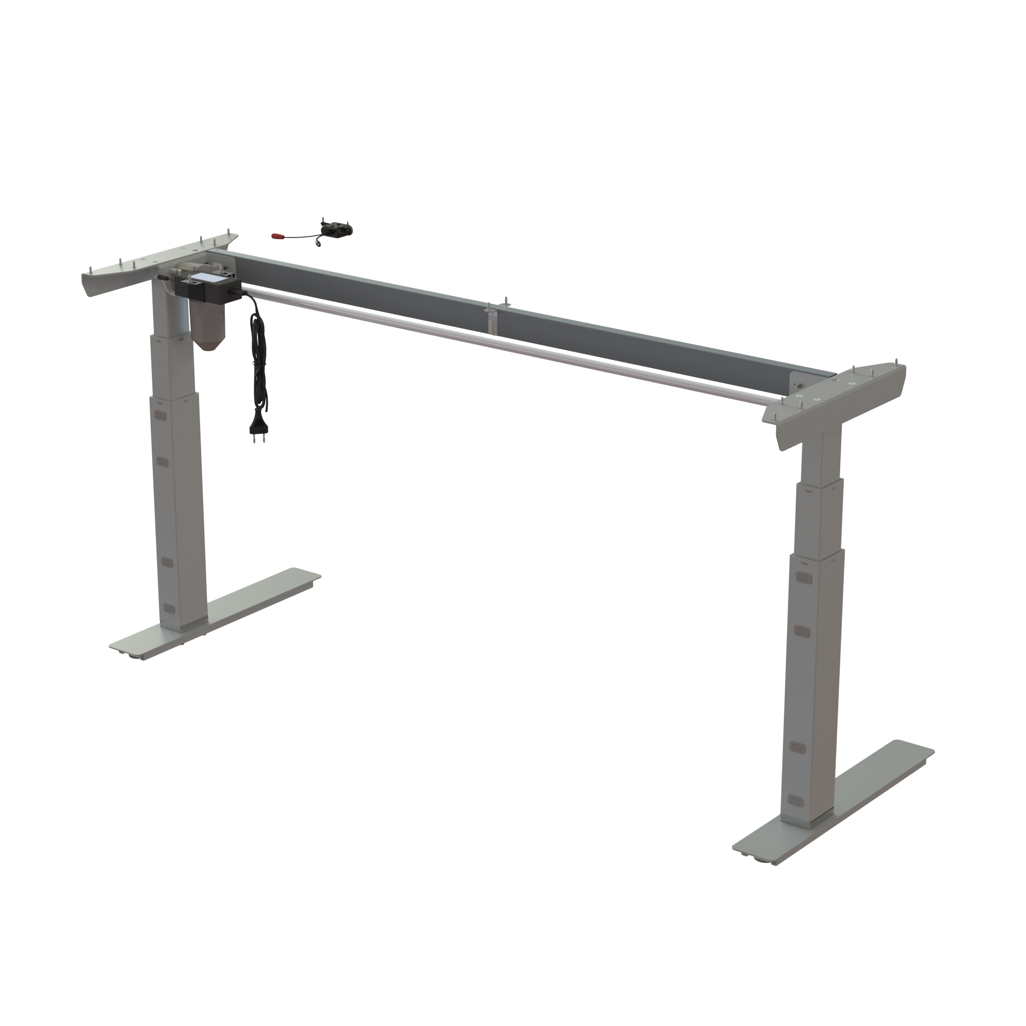 Ergonomic desk frame | Width 152 cm | Silver