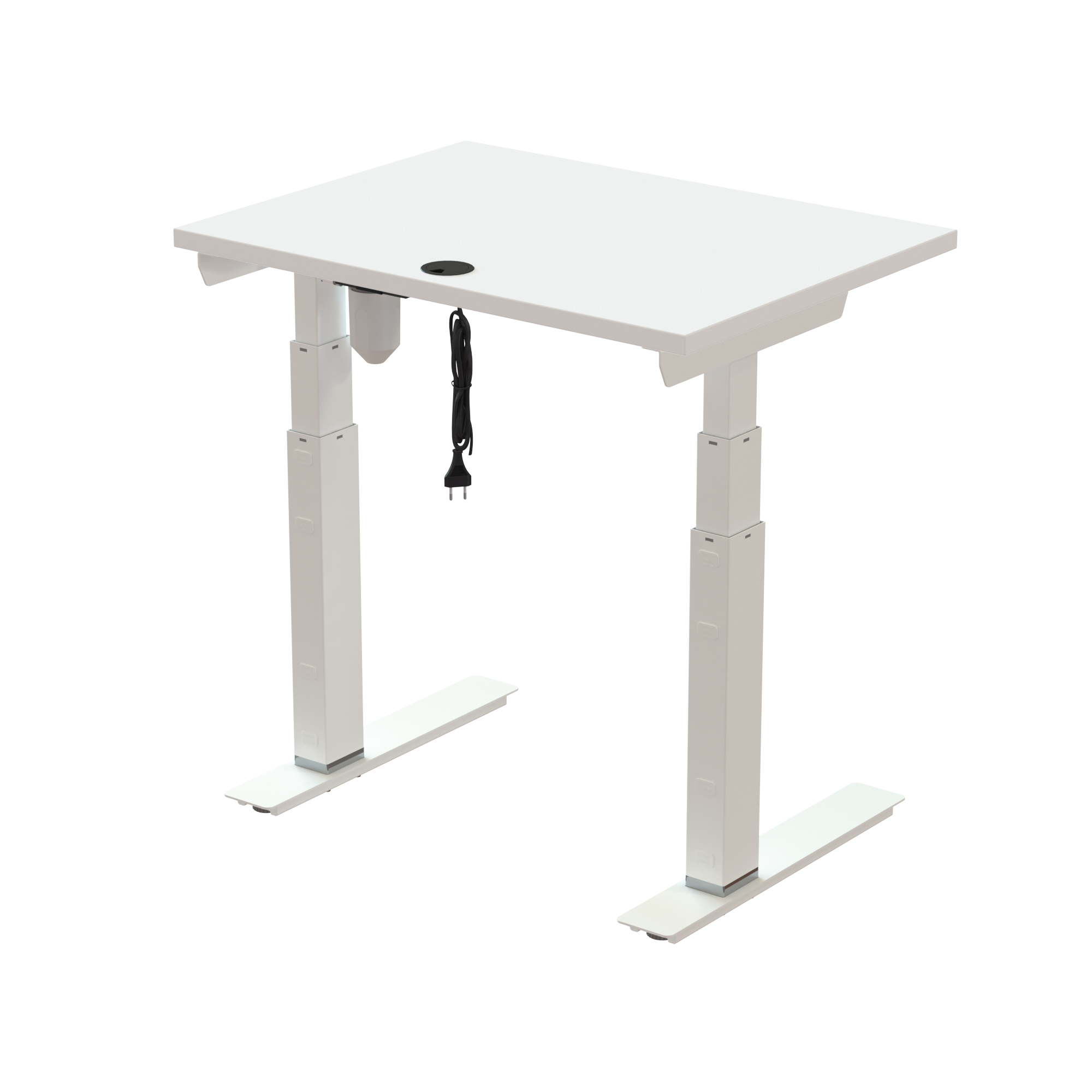 Ergonomic desk | 80x60 cm | White with white frame