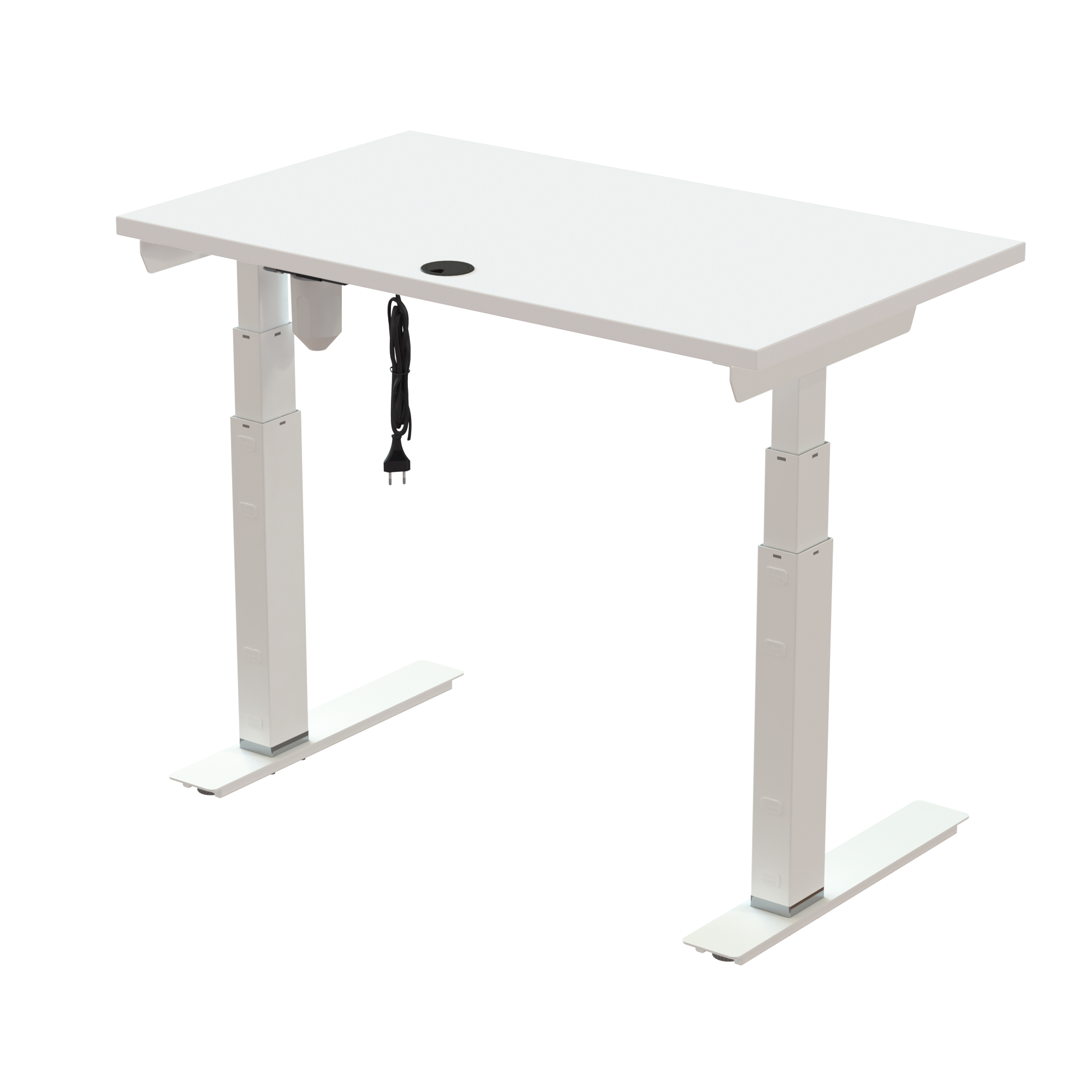Ergonomic desk | 100x60 cm | White with white frame