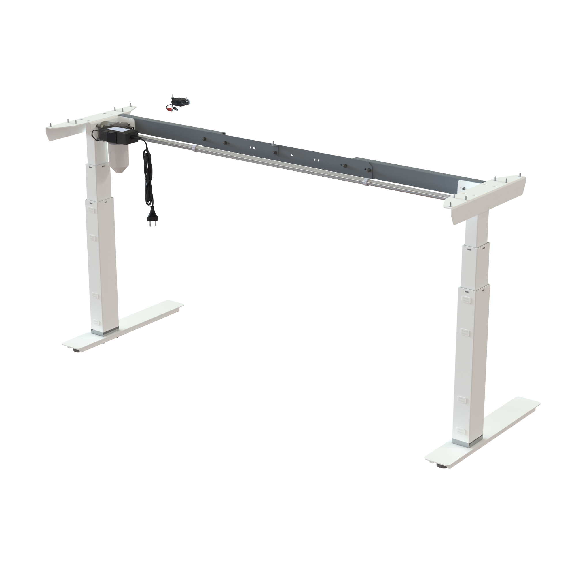 Ergonomic desk frame | Width 112-152 cm | White
