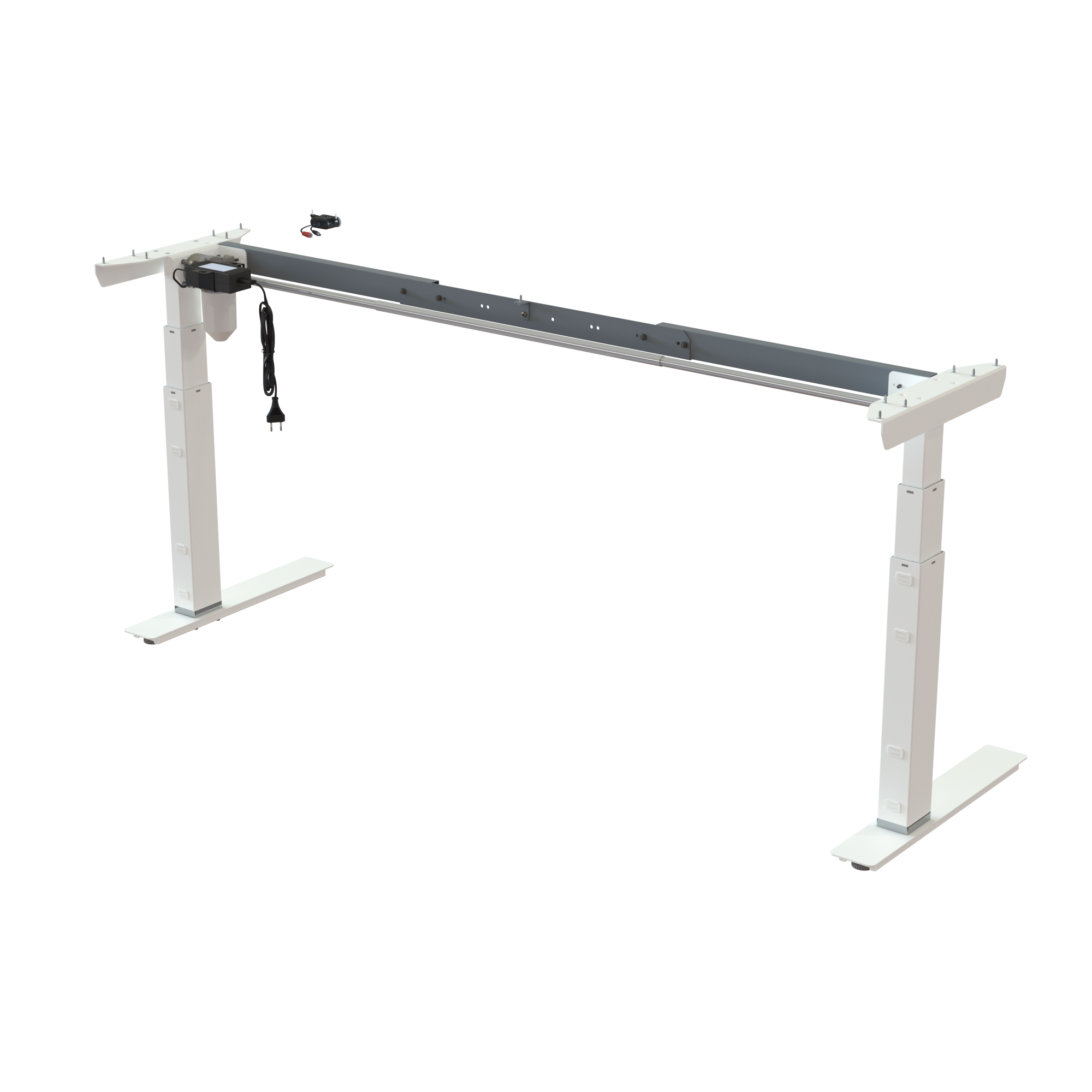 Ergonomic desk frame | Width 132-172 cm | White