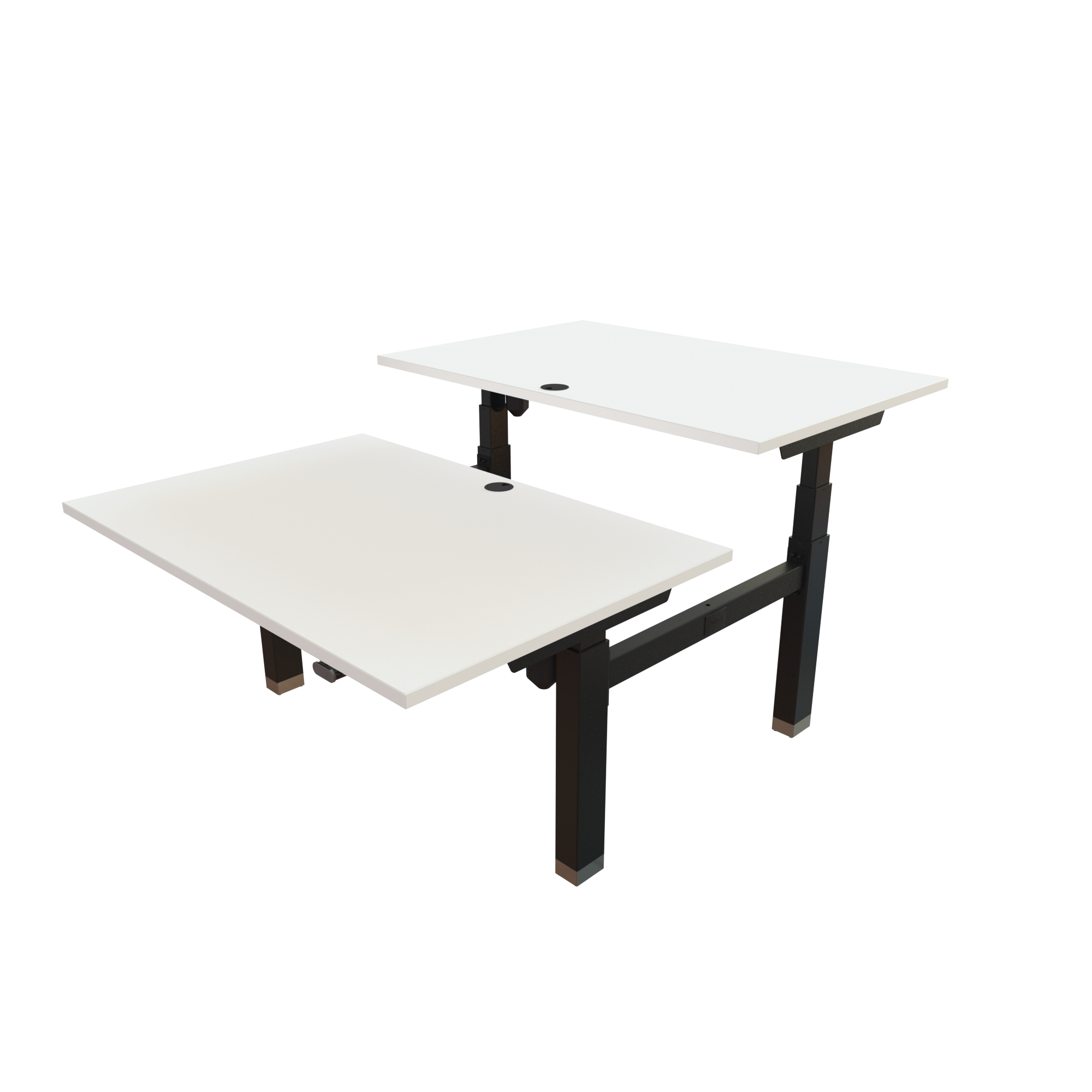 Ergonomic desk | 120x80 cm | White with black frame