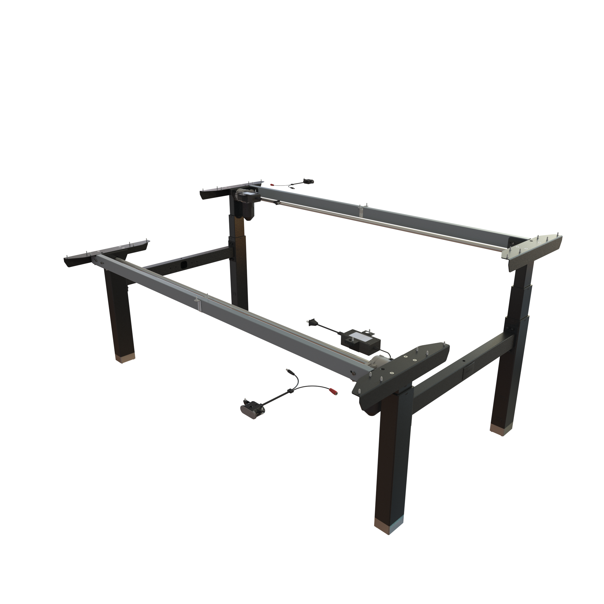 Ergonomic desk frame | Width 172 cm | Black 
