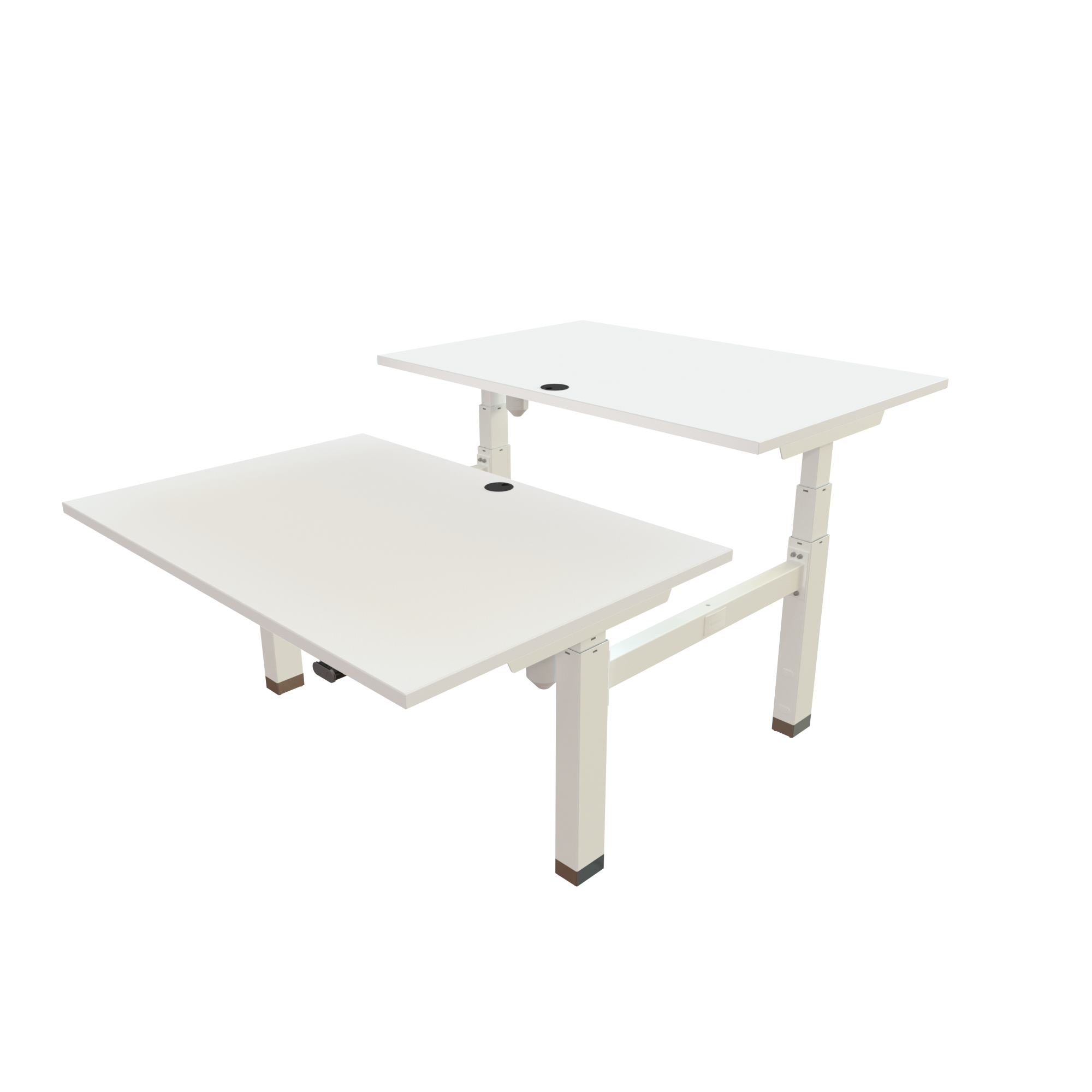 Ergonomic desk | 120x80 cm | White with white frame