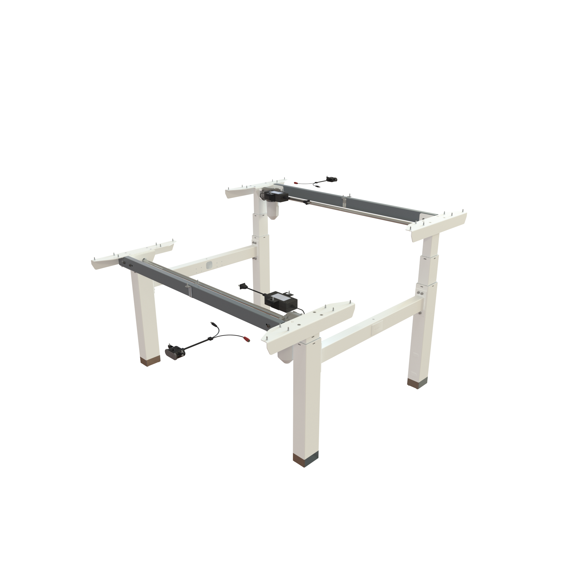 Ergonomic desk frame | Width 112 cm | White