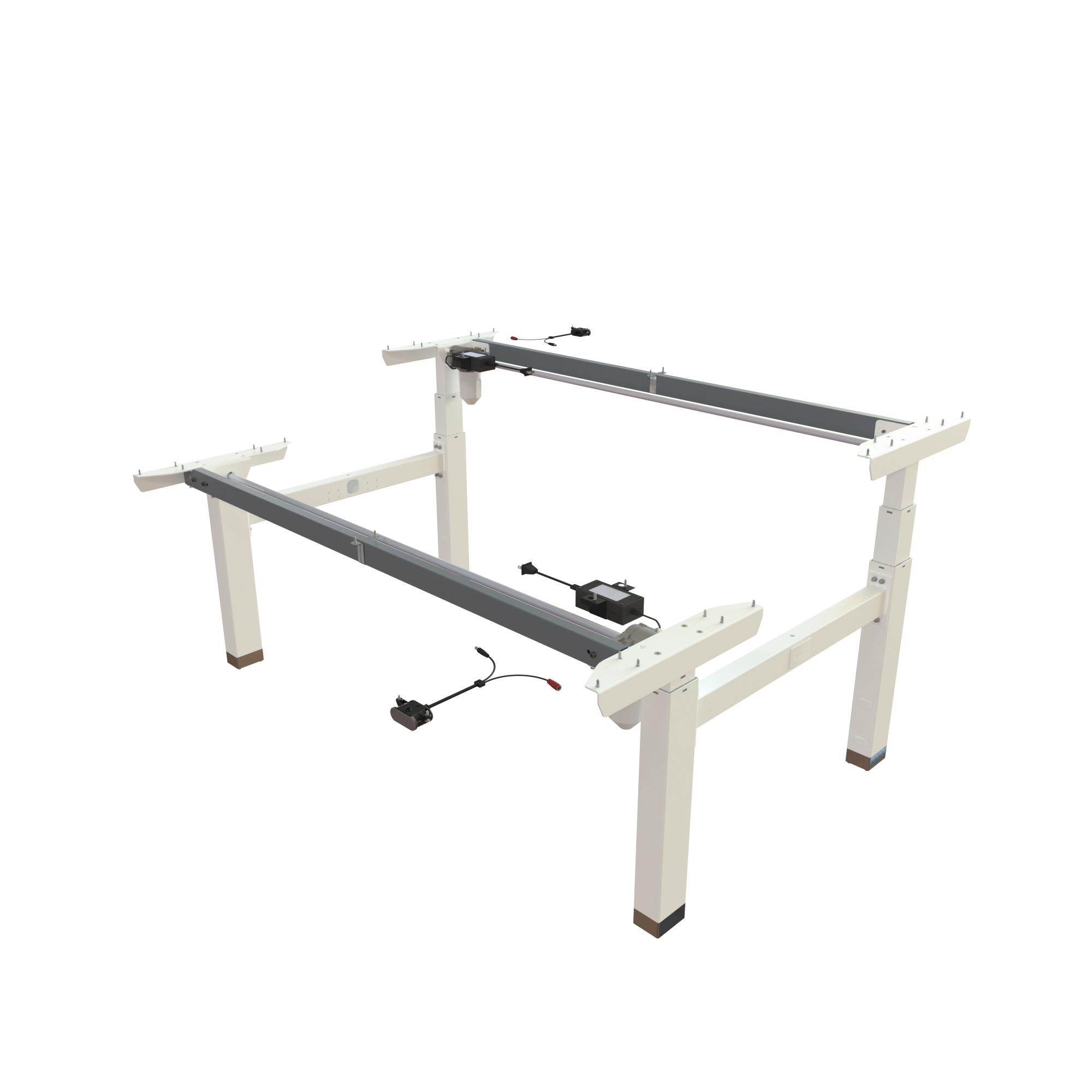 Ergonomic desk frame | Width 152 cm | White