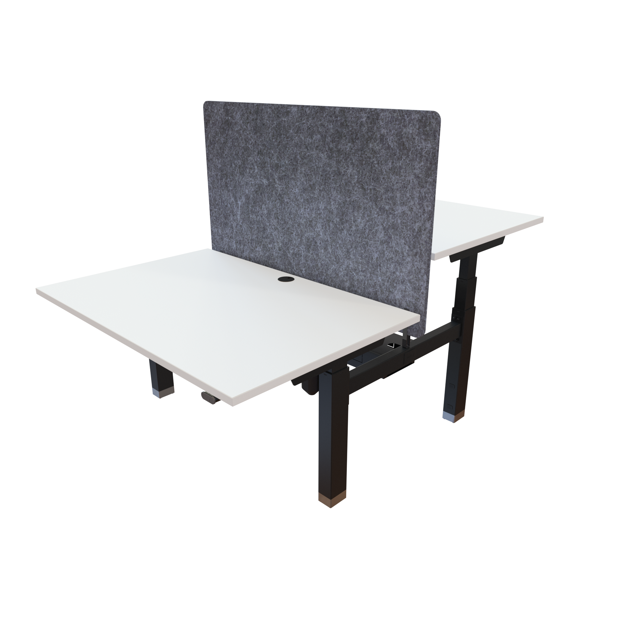 Ergonomic desk | 120x80 cm | White with black frame