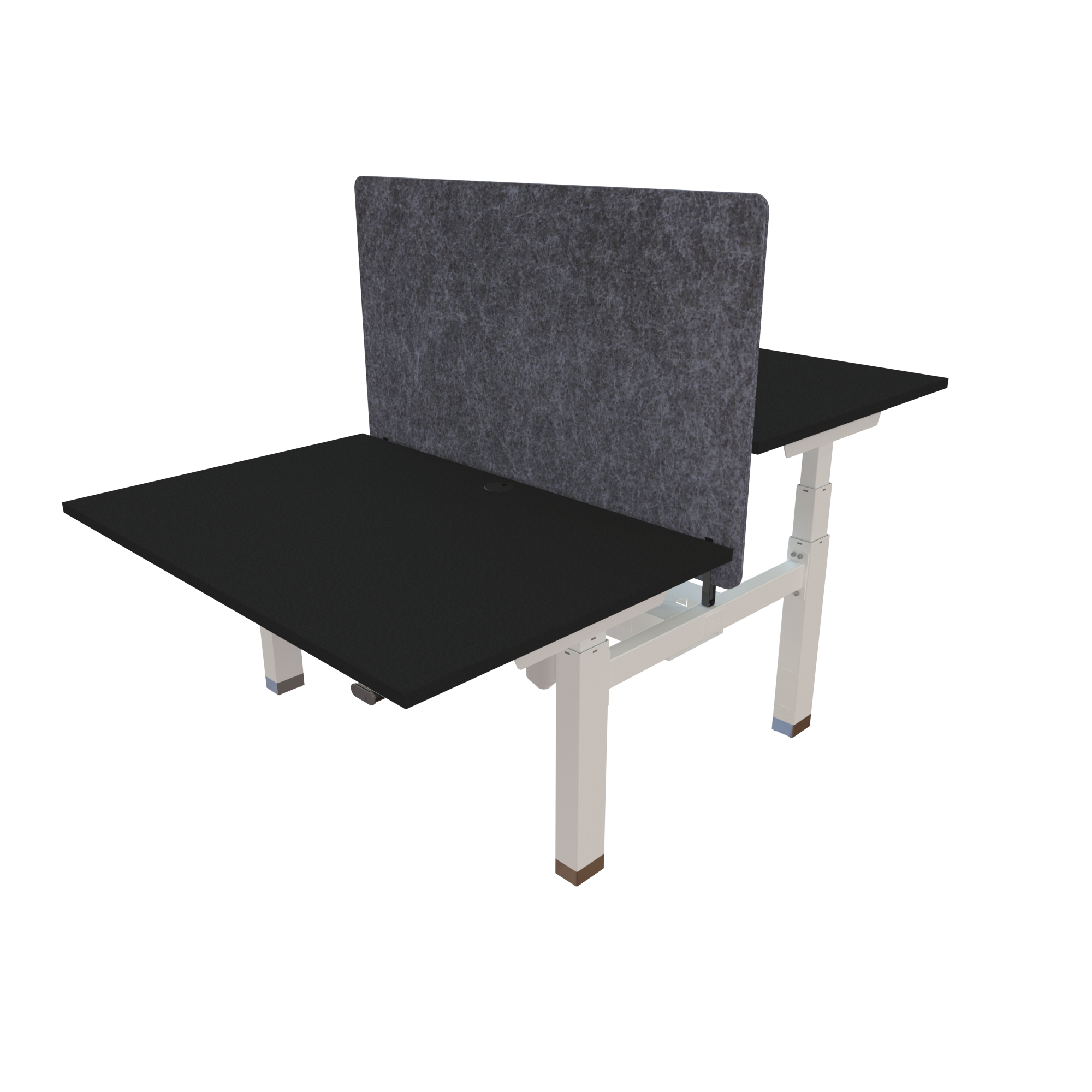 Ergonomic desk | 120x80 cm | Black  with white frame