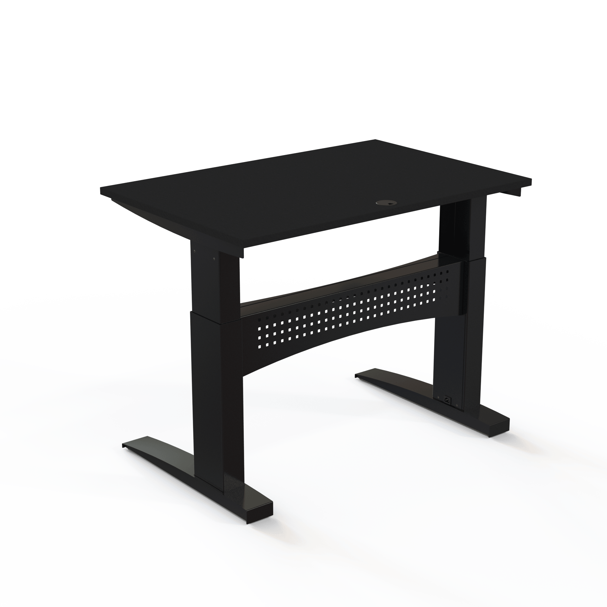Ergonomic desk | 120x80 cm | Black  with black frame