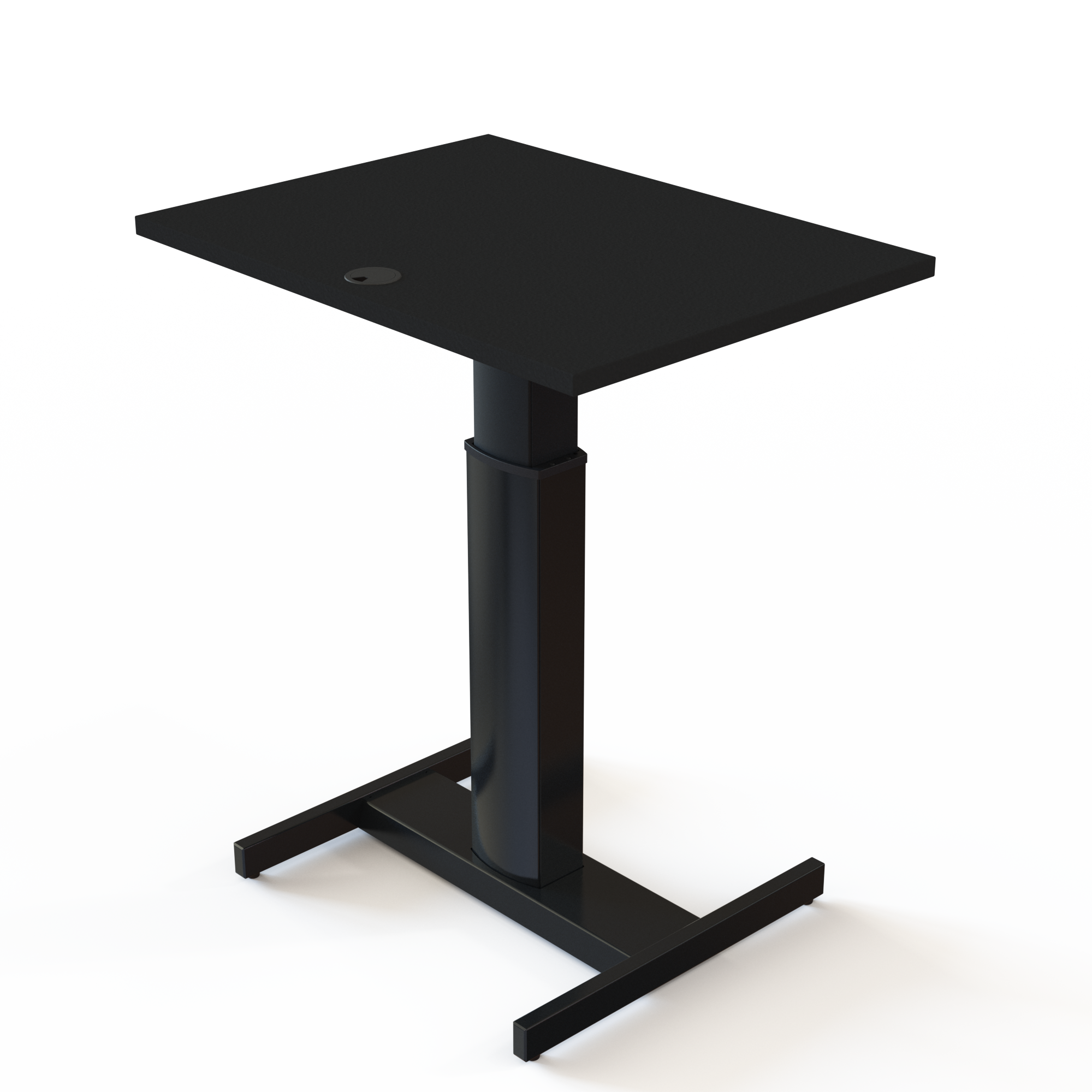 Electric Adjustable Desk | 80x60 cm | Black  with black frame