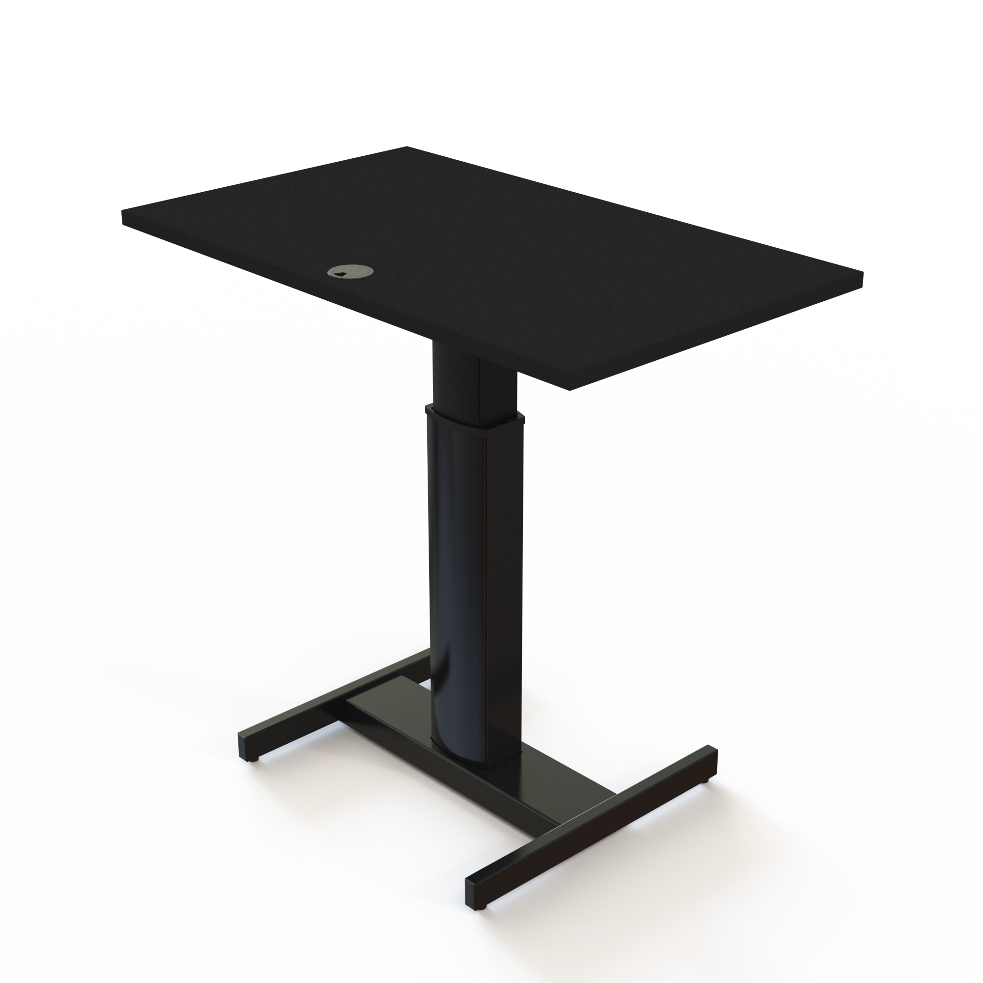 Electric Adjustable Desk | 100x60 cm | Black  with black frame