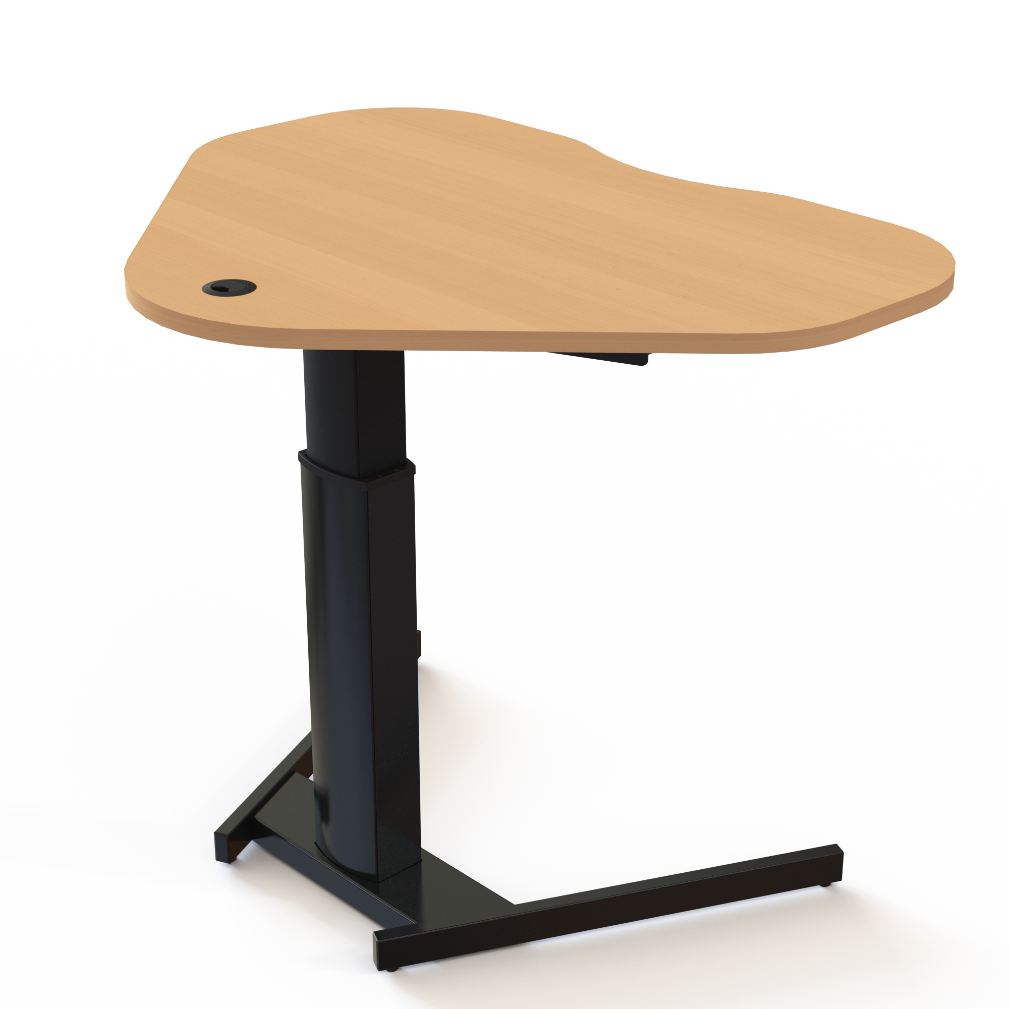 Electric Adjustable Desk | 117x90 cm | Beech with black frame