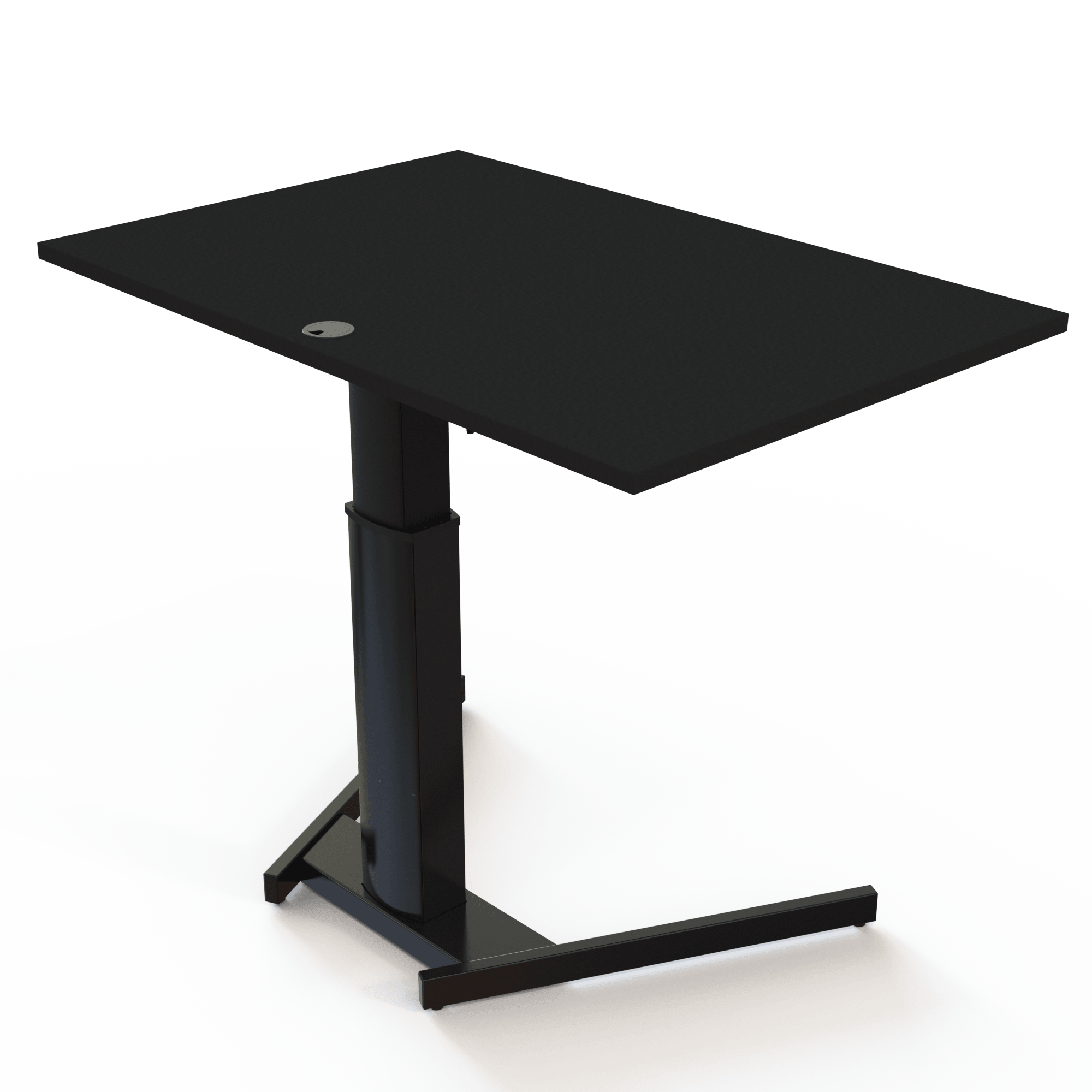 Ergonomic desk | 120x80 cm | Black  with black frame
