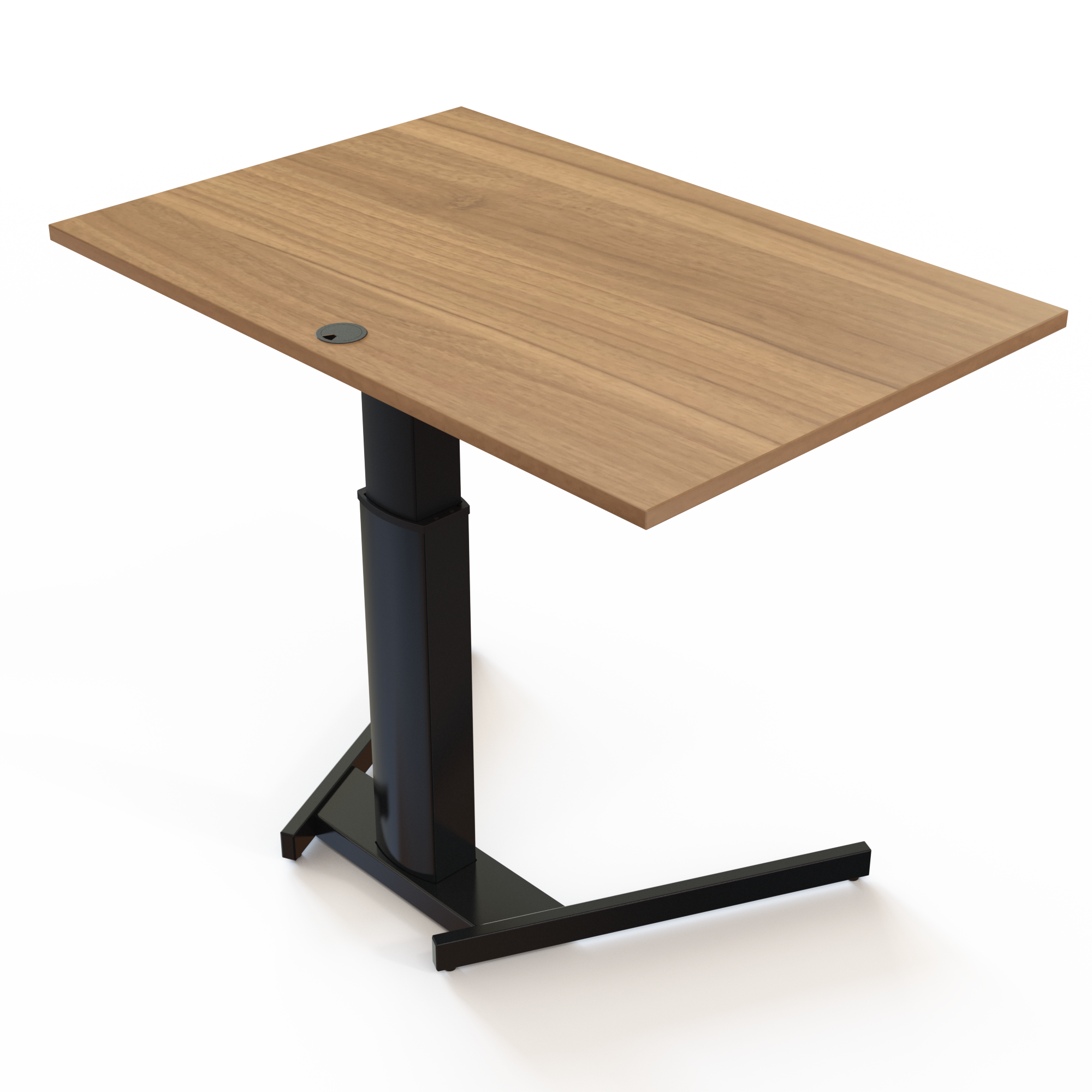 Electric Adjustable Desk | 120x80 cm | Walnut with black frame