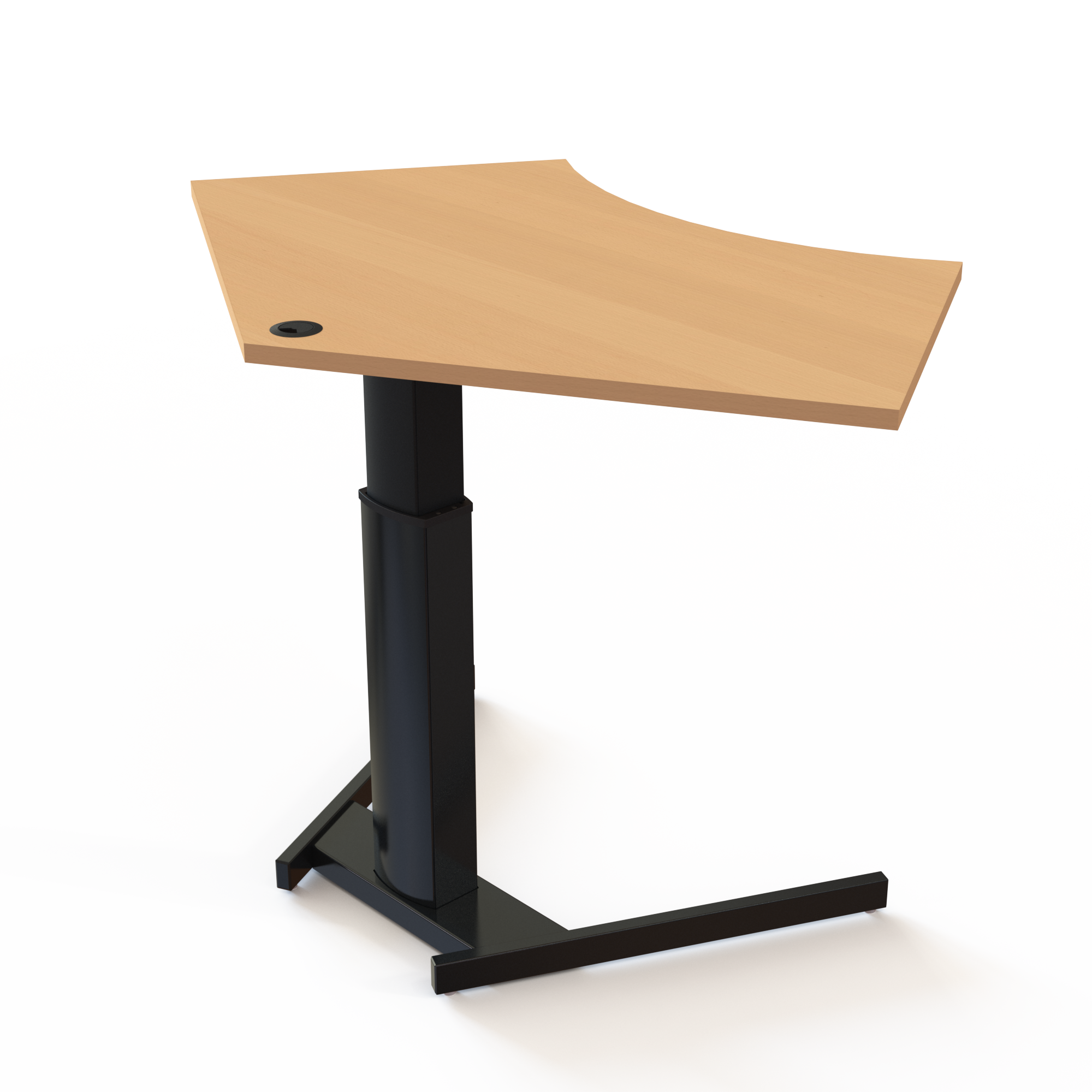 Electric Adjustable Desk | 138x92 cm | Beech with black frame