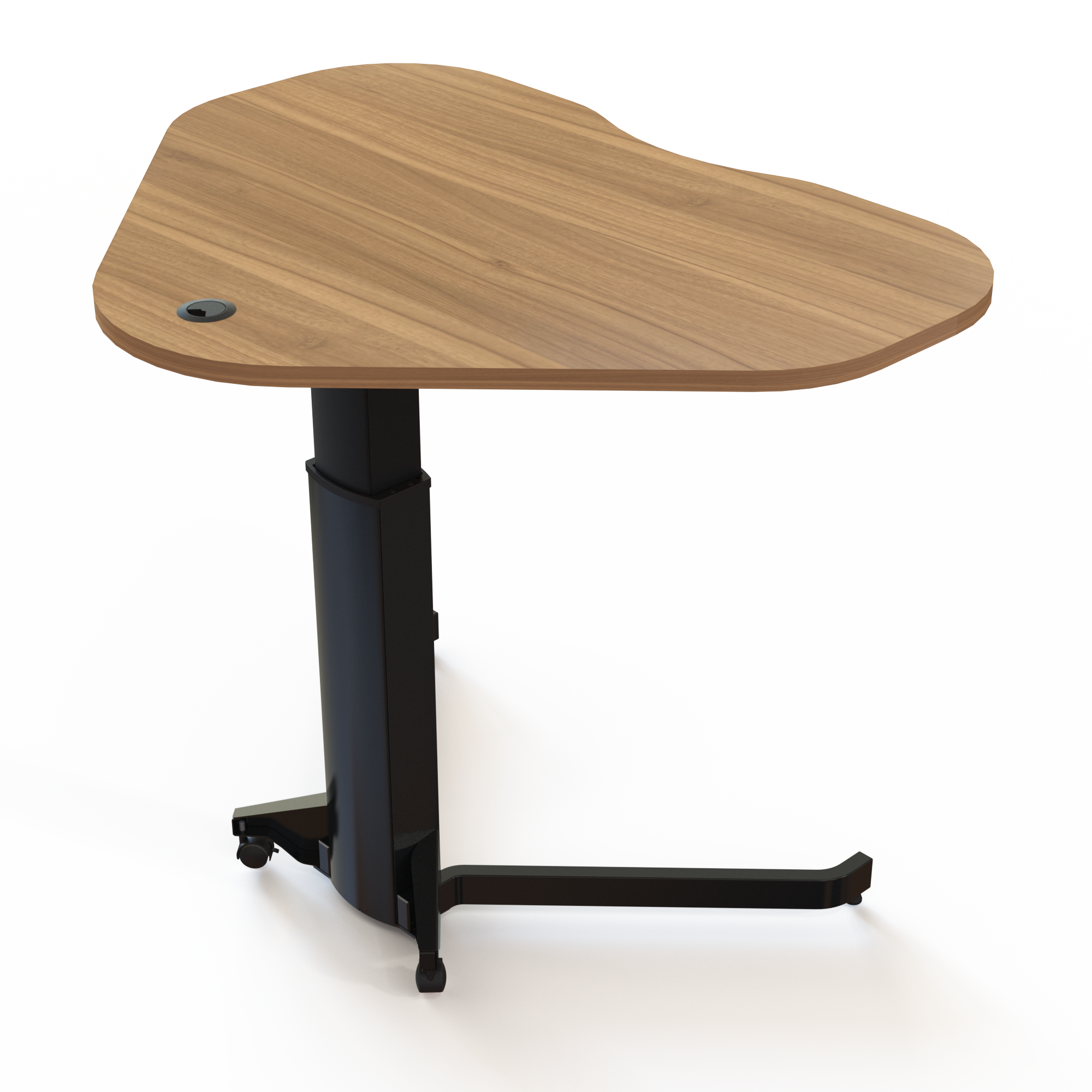 Electric Adjustable Desk | 117x90 cm | Walnut with black frame