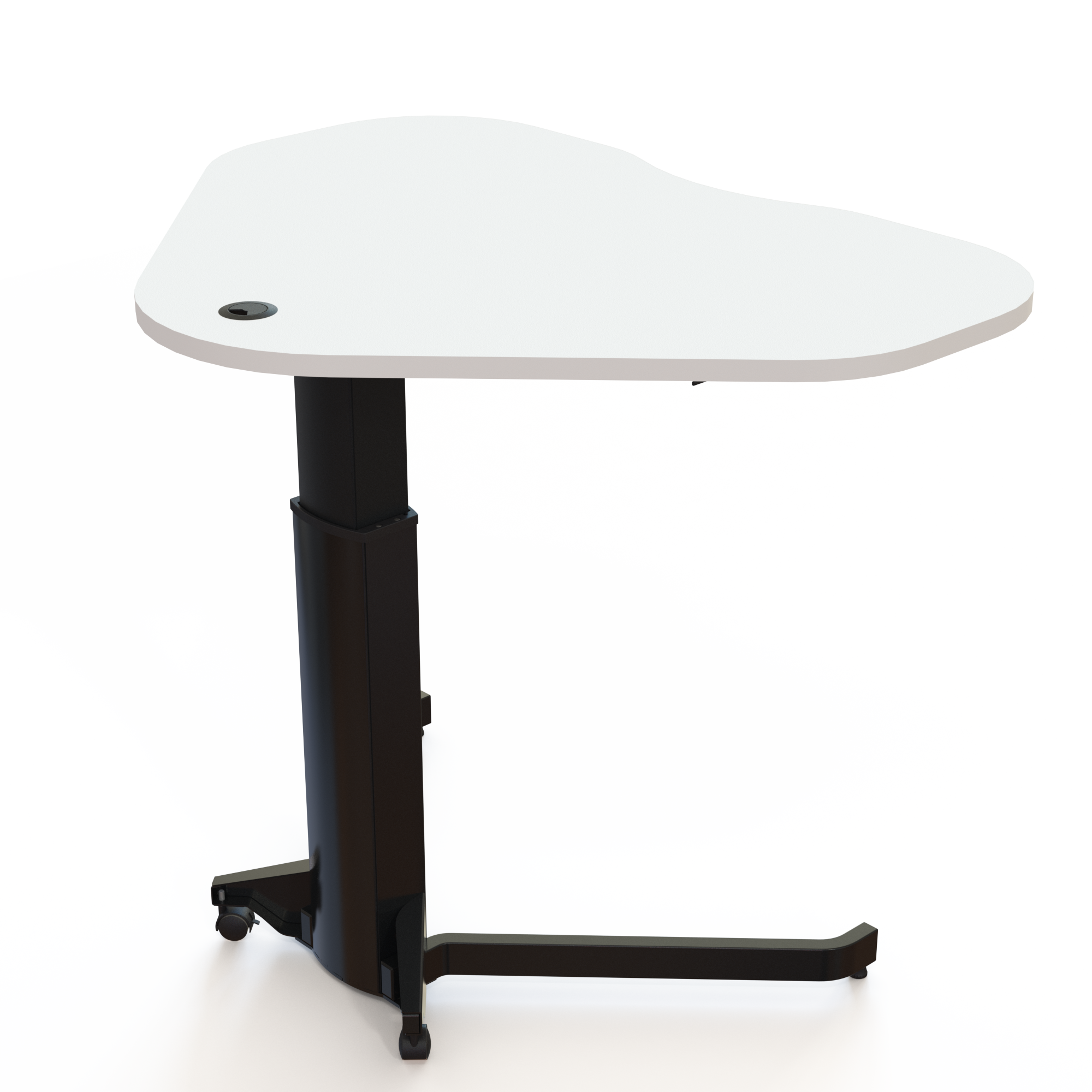 Electric Adjustable Desk | 117x90 cm | White with black frame