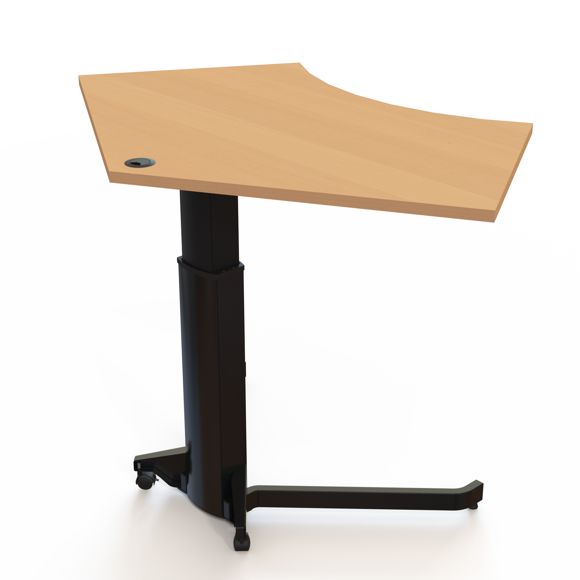 Electric Adjustable Desk | 138x92 cm | Beech with black frame