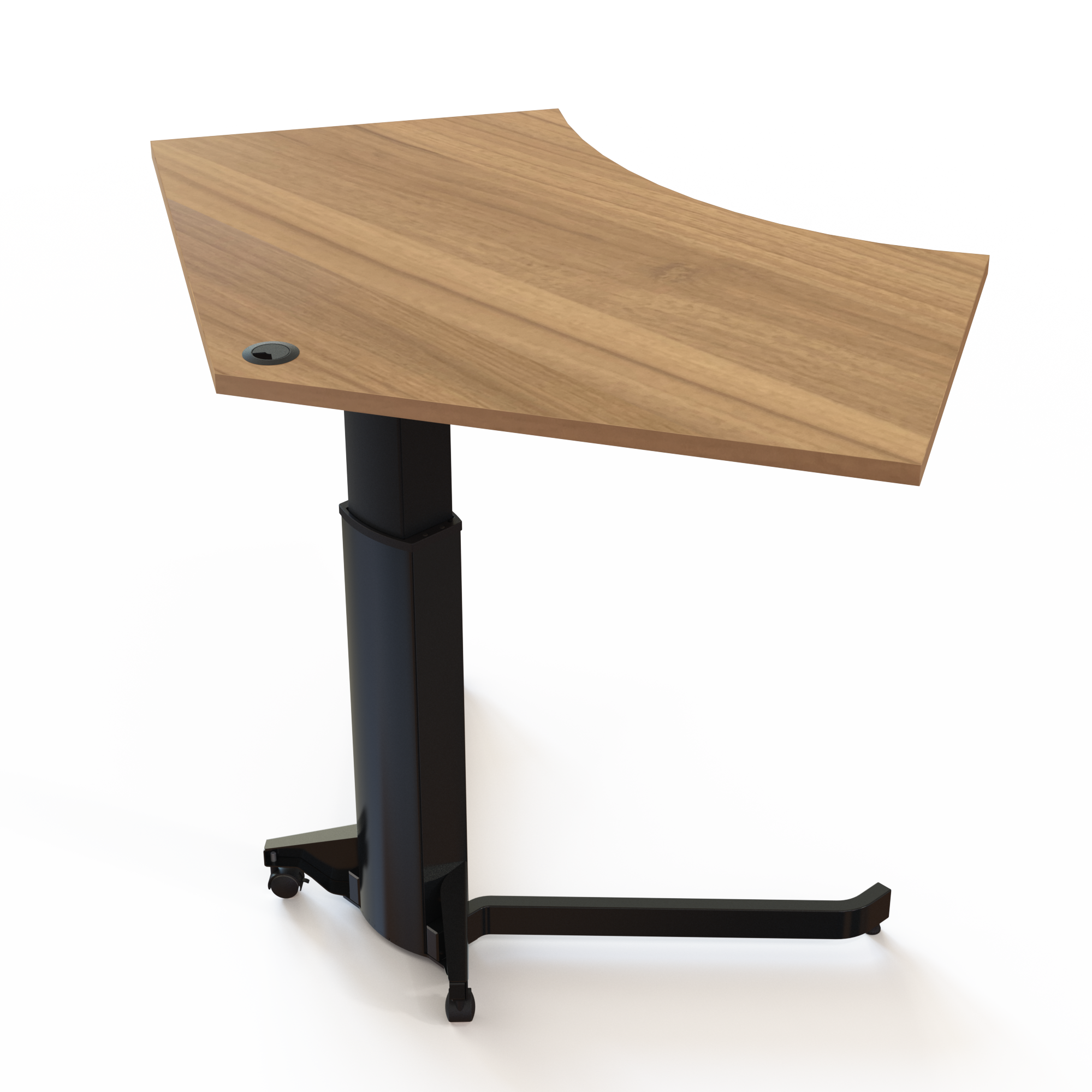 Electric Adjustable Desk | 138x92 cm | Walnut with black frame