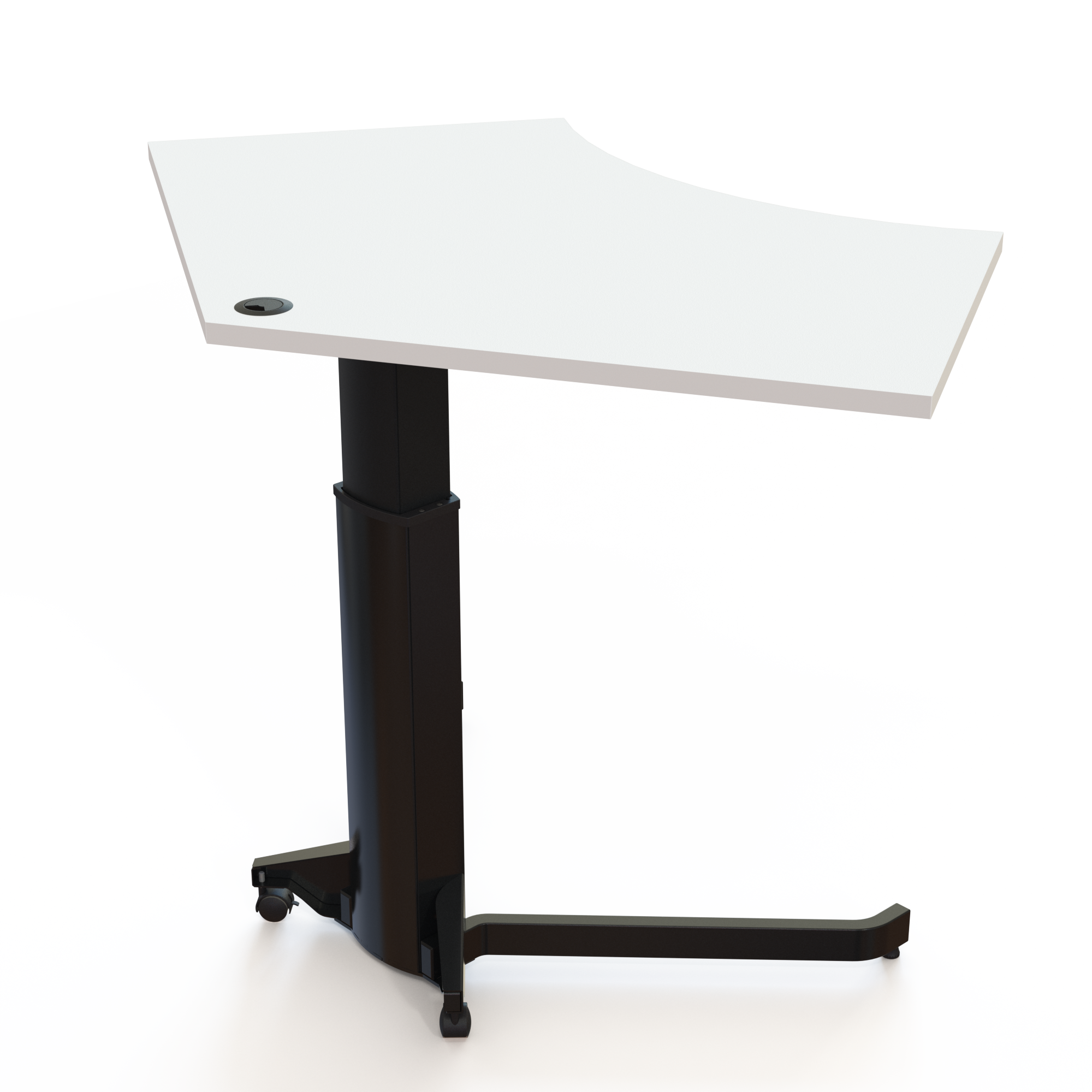 Electric Adjustable Desk | 138x92 cm | White with black frame