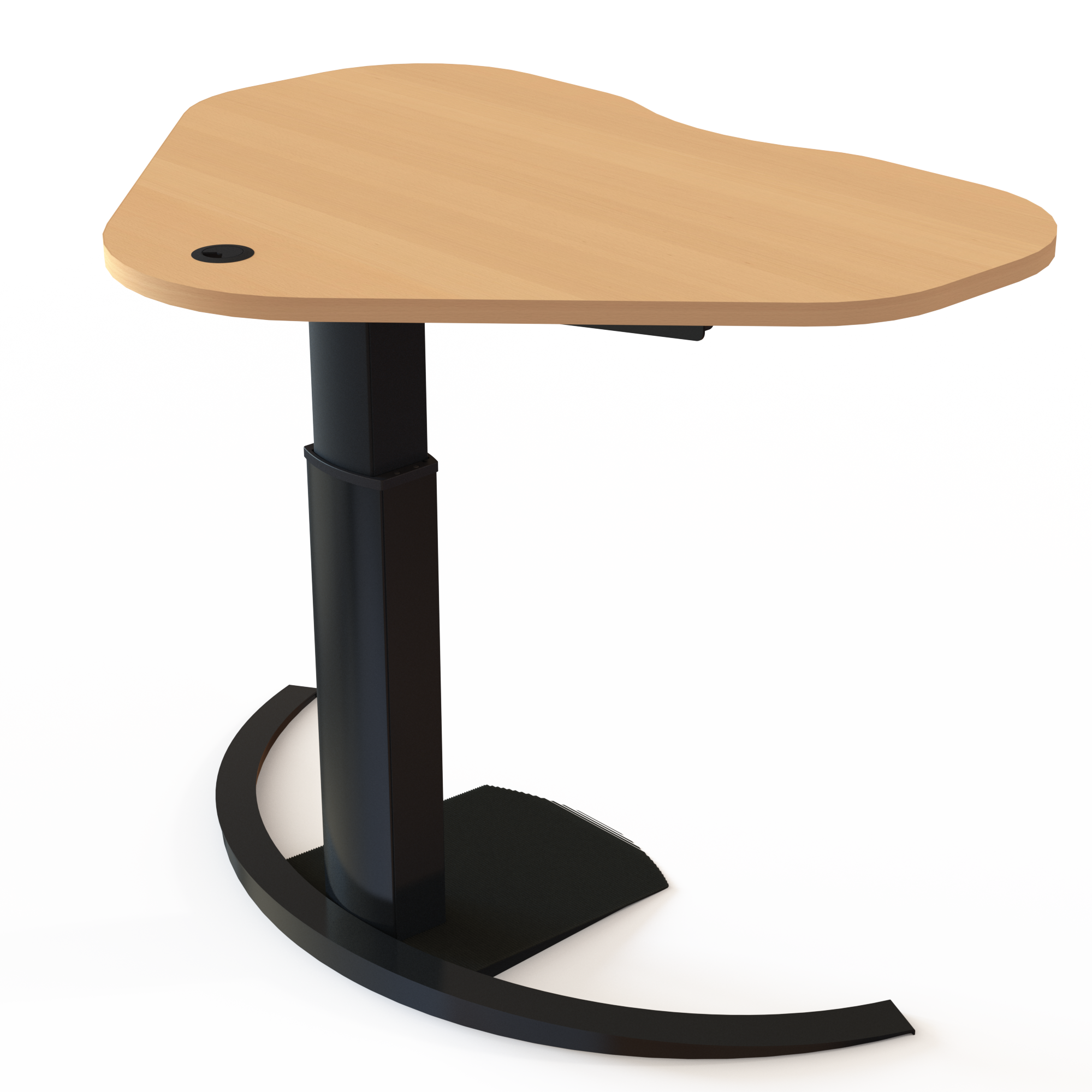 Electric Adjustable Desk | 117x90 cm | Beech with black frame