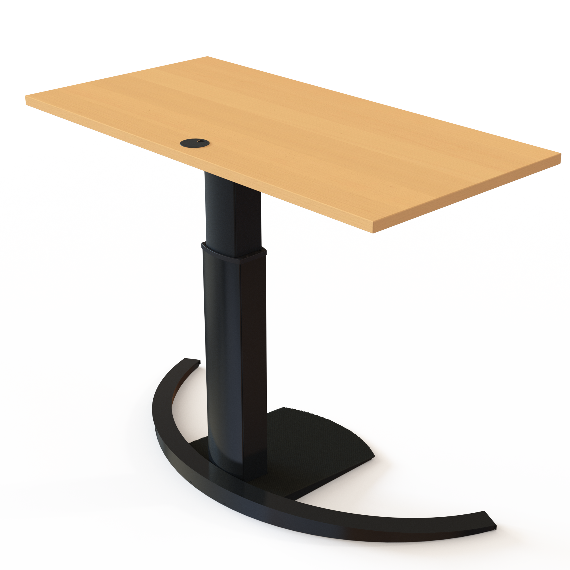 Electric Adjustable Desk | 120x60 cm | Beech with black frame